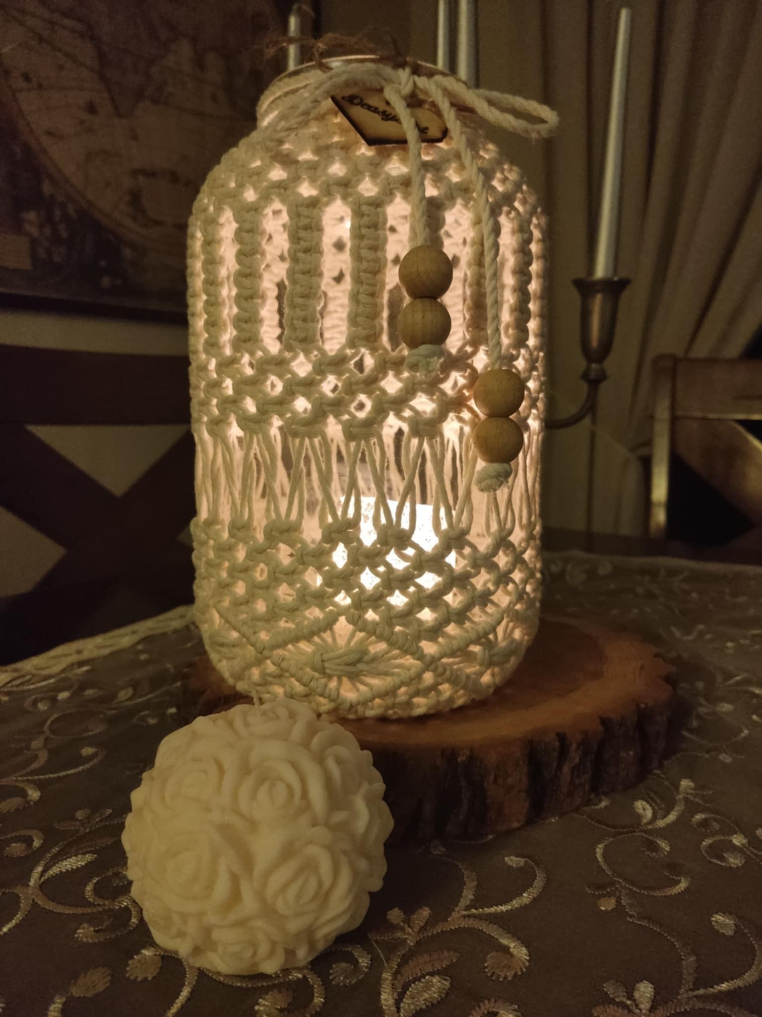 Lampion Boho SUNLIGHT - DeasyArt – rękodzieło Boho, lampiony & dekoracje handmade