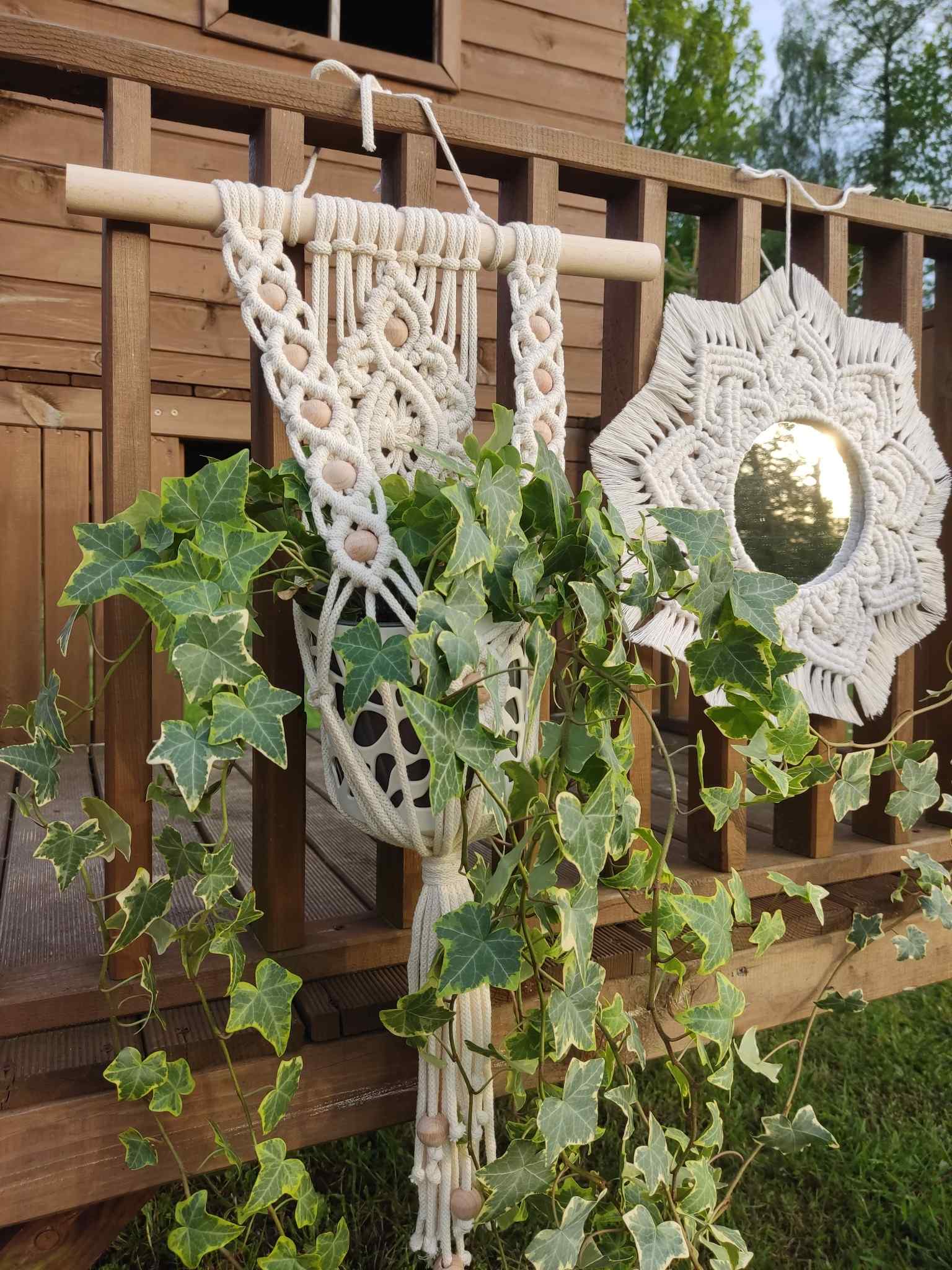 Zestaw Boho WIATREM TKANE  - DeasyArt – rękodzieło Boho, lampiony & dekoracje handmade