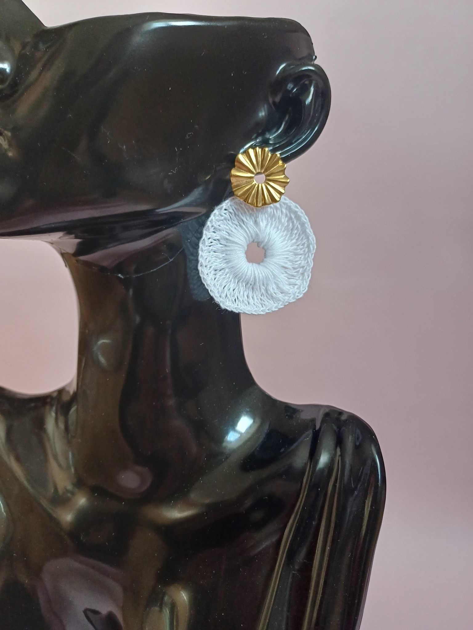 Koronkowe kolczyki - KORONKA - DeasyArt – rękodzieło Boho, lampiony & dekoracje handmade