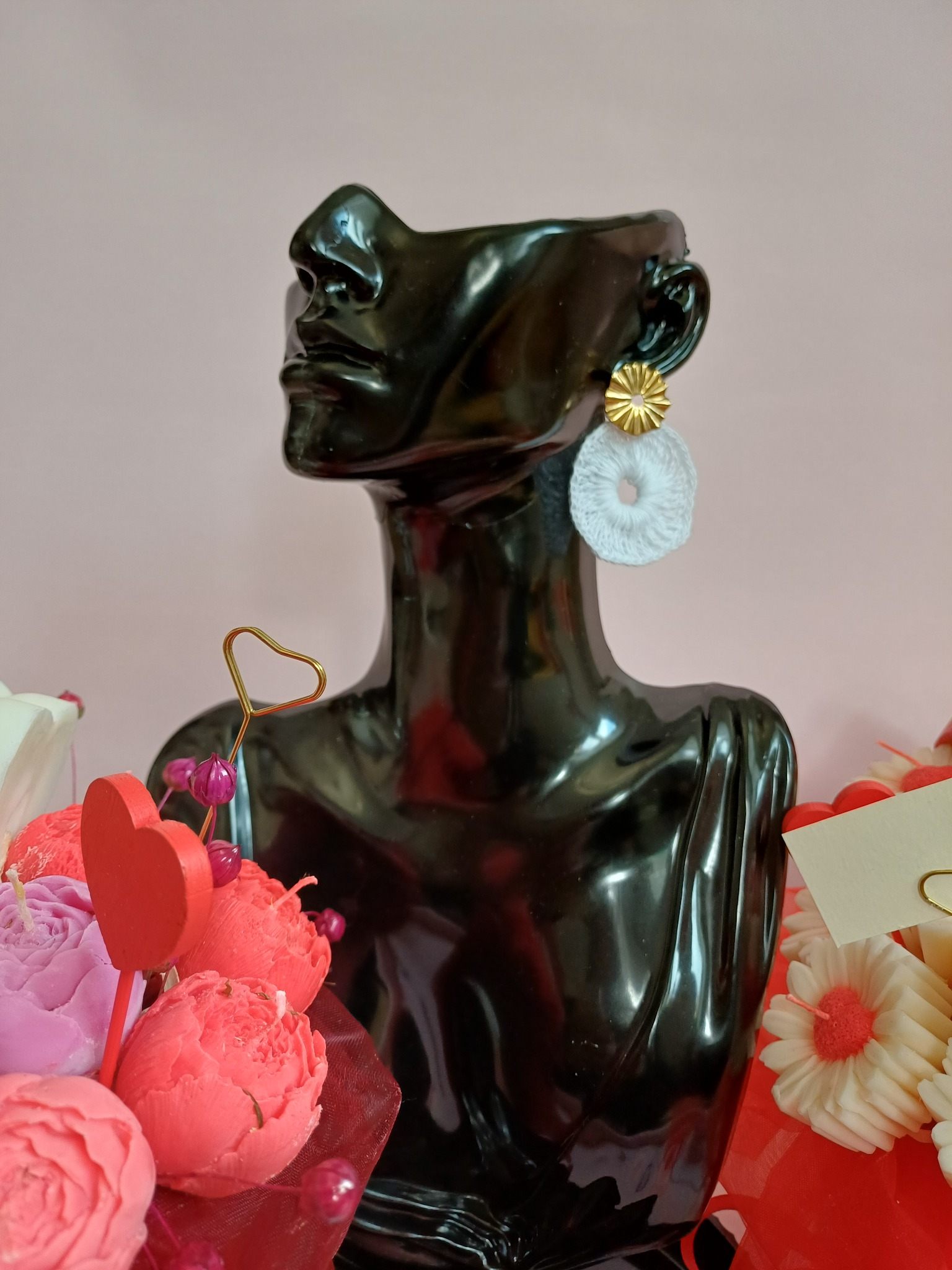 Koronkowe kolczyki - KORONKA - DeasyArt – rękodzieło Boho, lampiony & dekoracje handmade