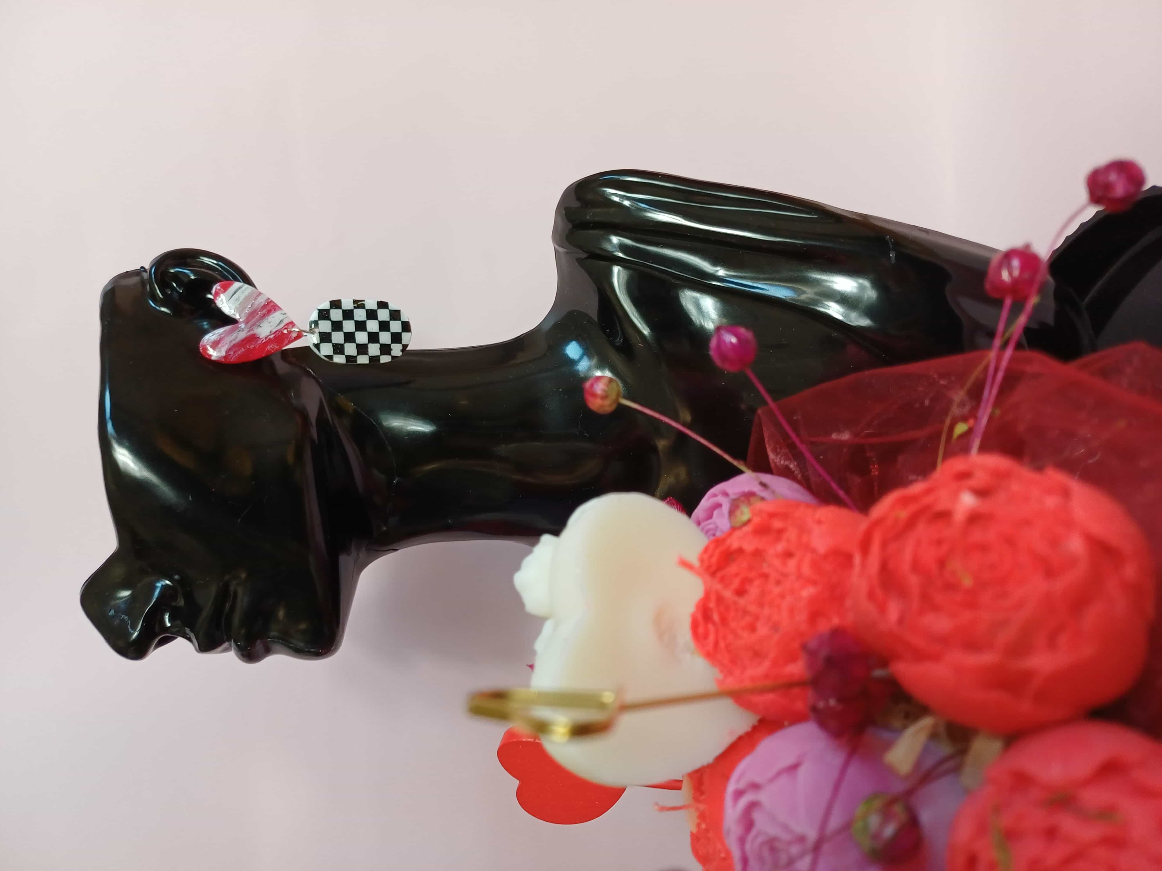 Kolczyki z glinki polimerowej termoutwardzalnej SZACH MAT MIŁOŚCI - DeasyArt – rękodzieło Boho, lampiony & dekoracje handmade