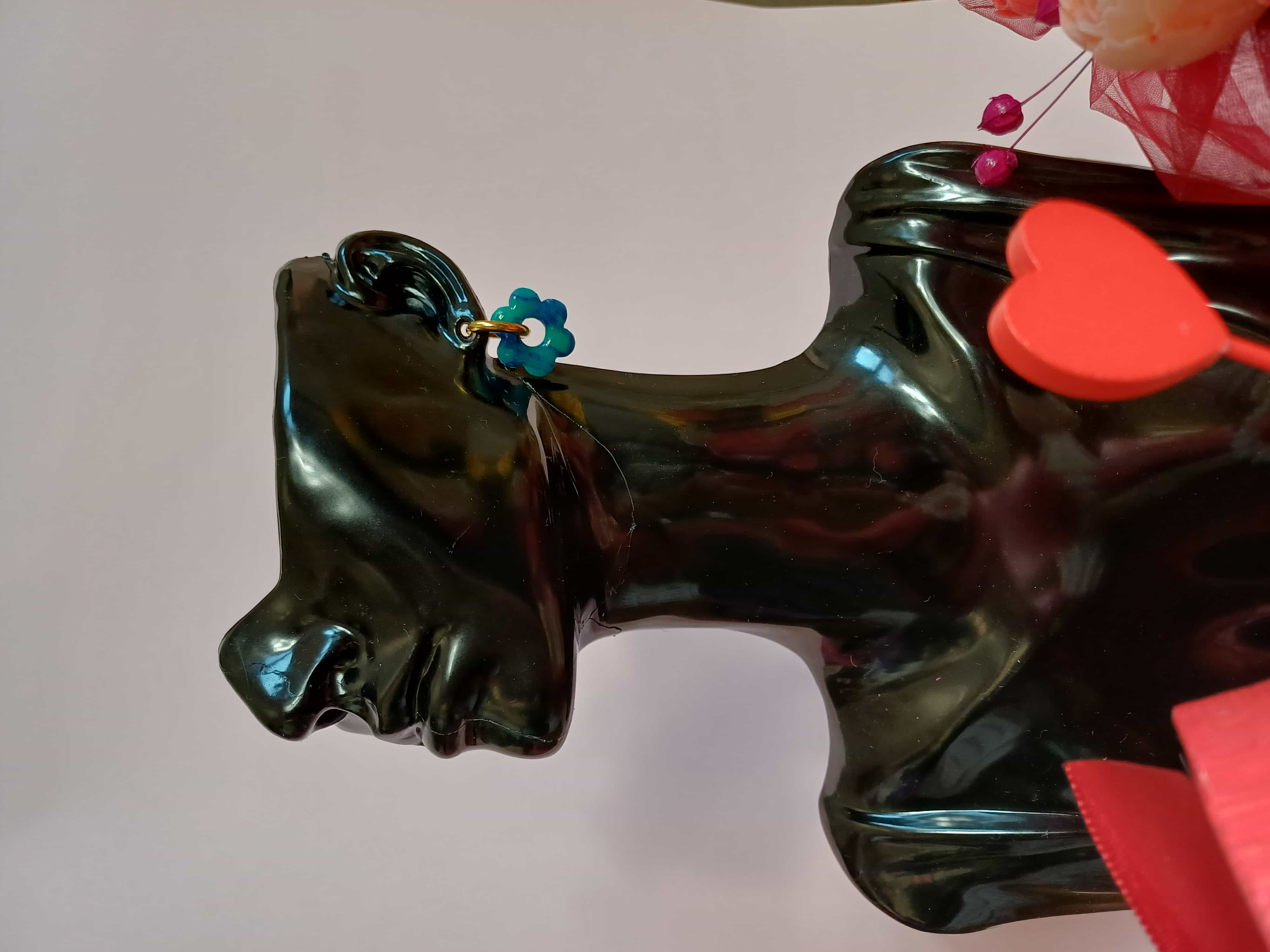 Kolczyki z glinki polimerowej termoutwardzalnej SZMARAGDOWA AURA - DeasyArt – rękodzieło Boho, lampiony & dekoracje handmade