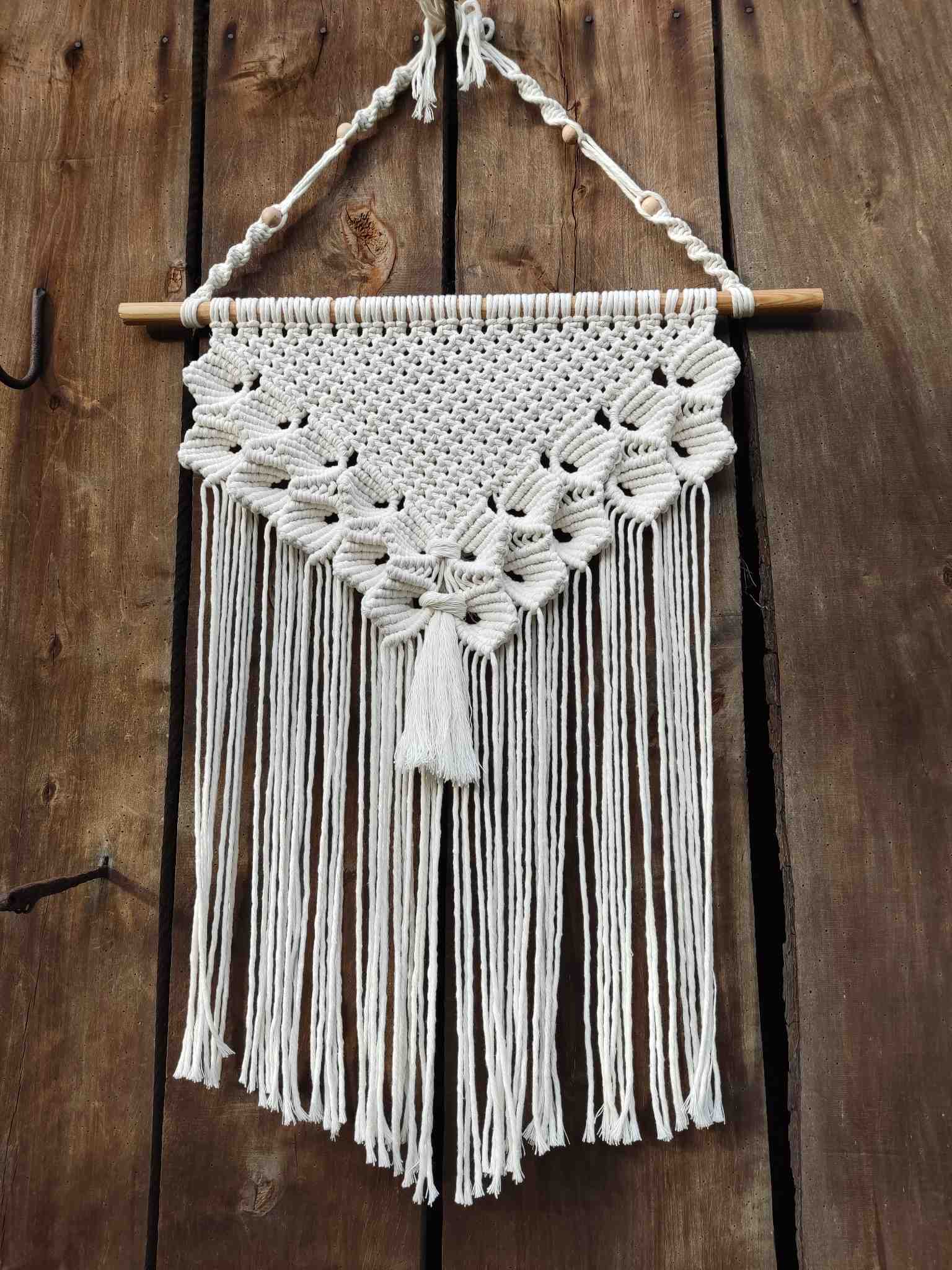 Makrama MORSKI SZUM - DeasyArt – rękodzieło Boho, lampiony & dekoracje handmade