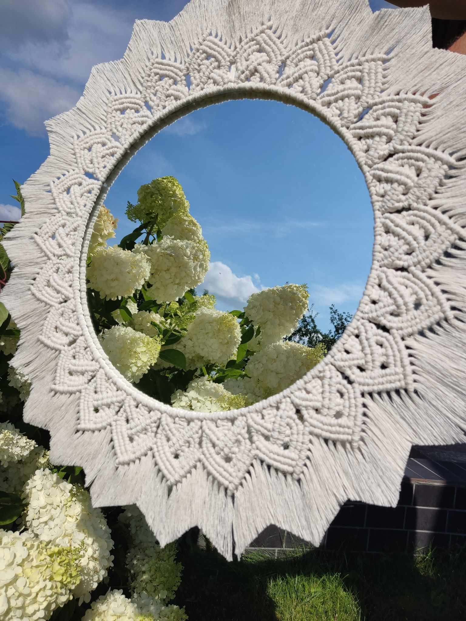 Lustro z mandalą BOHO HARMONY - DeasyArt – rękodzieło Boho, lampiony & dekoracje handmade