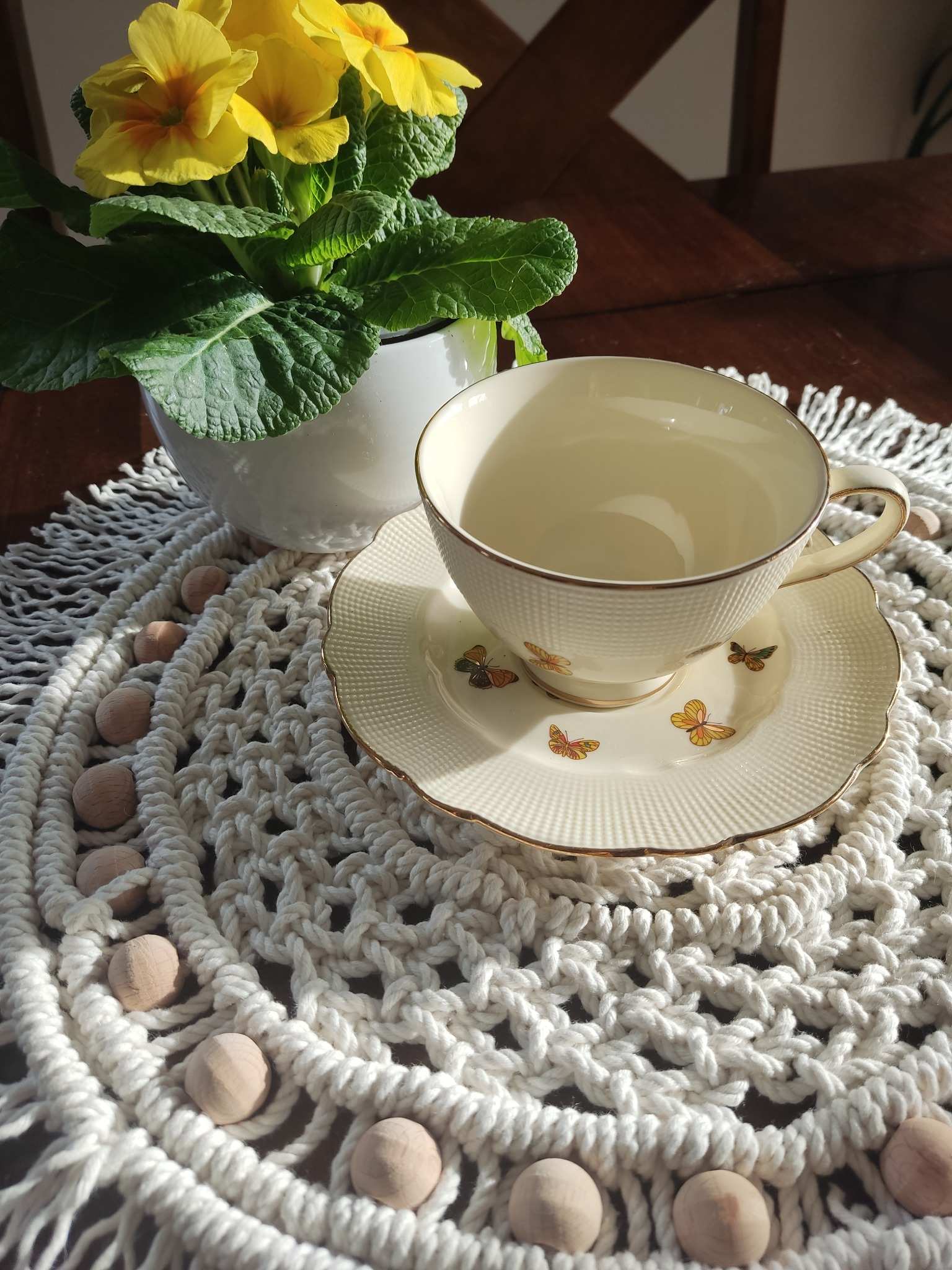 Bieżnik ECRU DREAM - DeasyArt – rękodzieło Boho, lampiony & dekoracje handmade