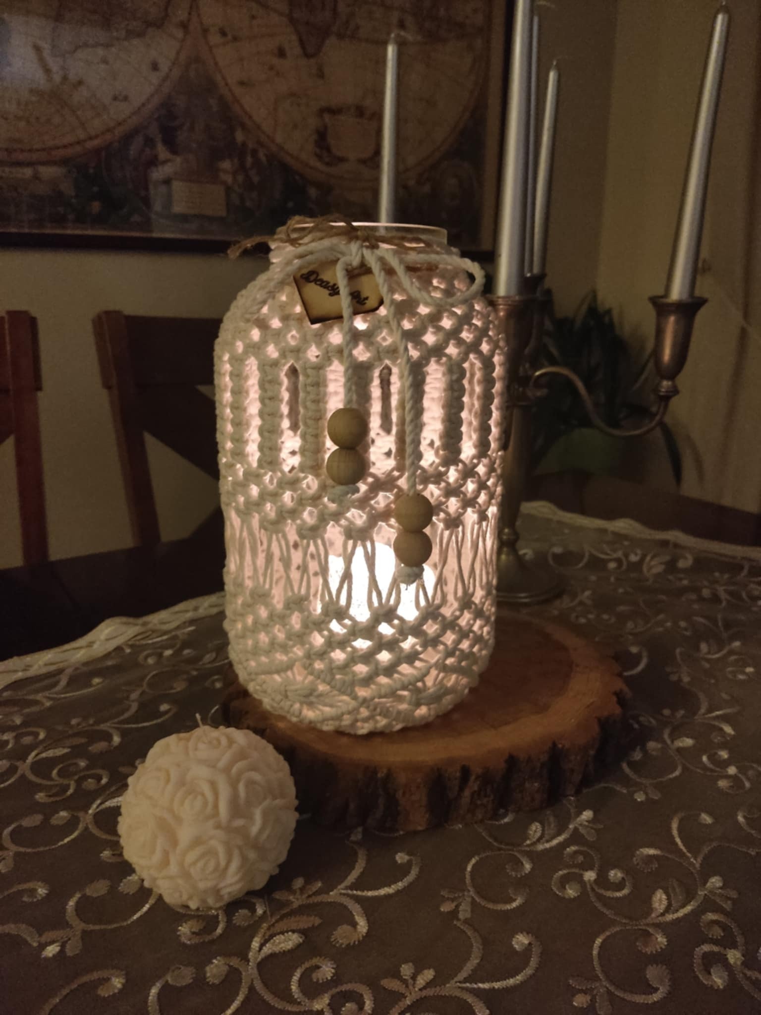 Lampion Boho SUNLIGHT - DeasyArt – rękodzieło Boho, lampiony & dekoracje handmade