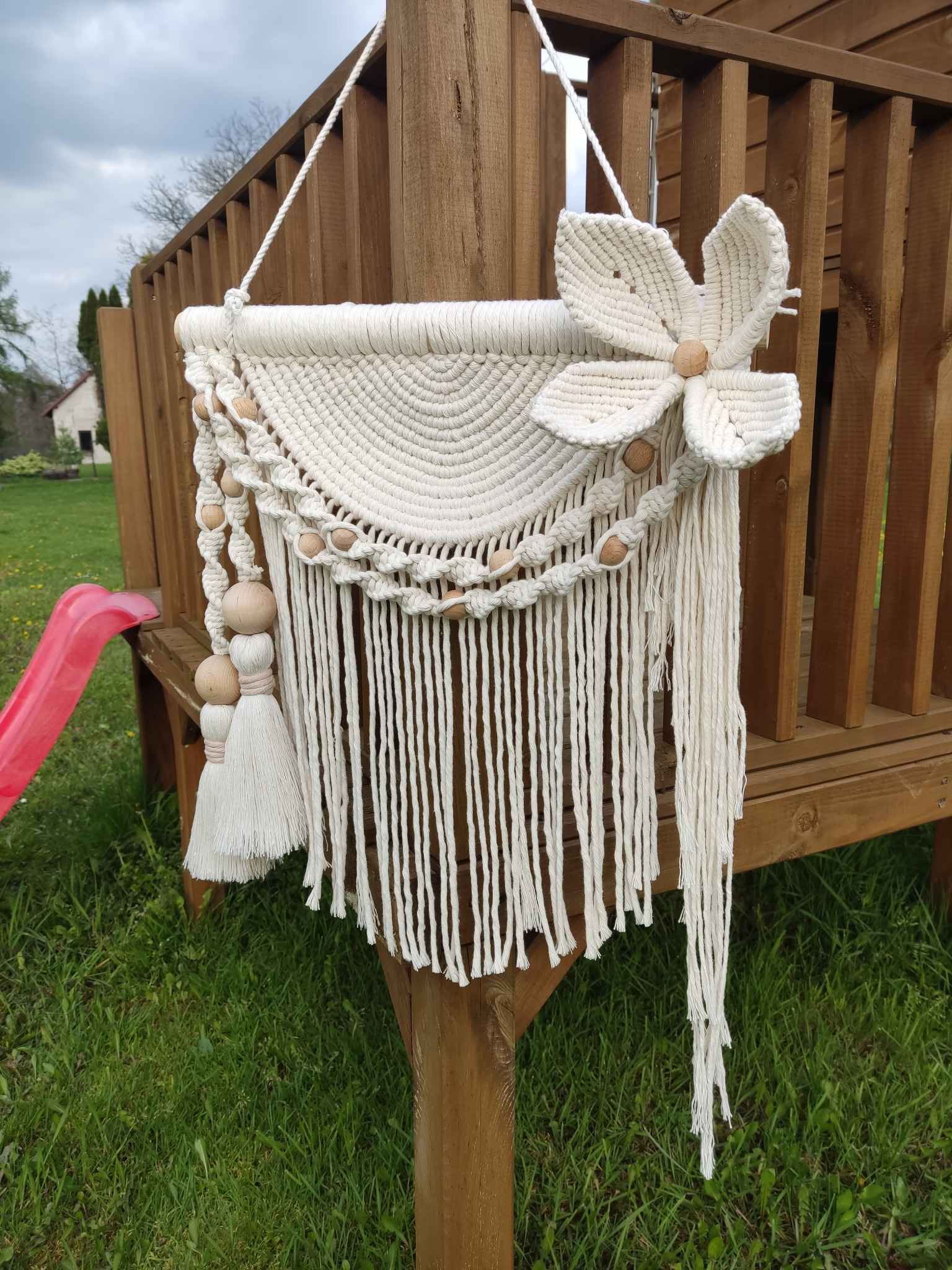 Makrama KWIAT PÓŁNOCY - DeasyArt – rękodzieło Boho, lampiony & dekoracje handmade