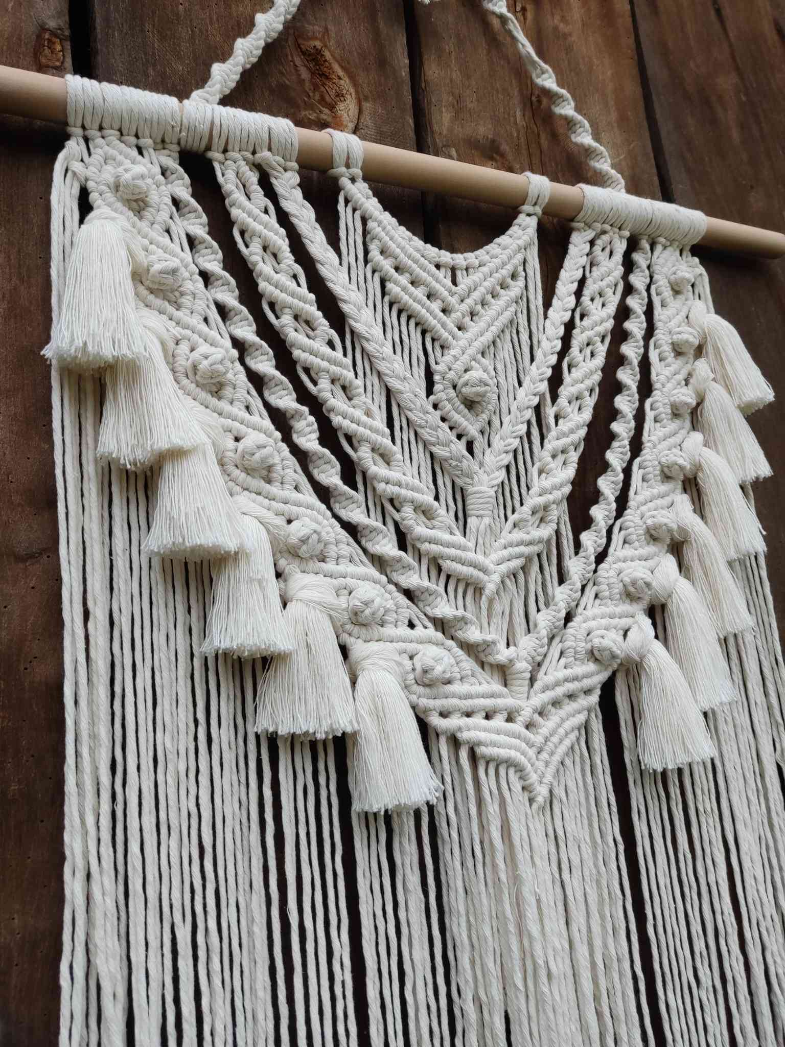 Makrama PÓŁNOCE ECHO  - DeasyArt – rękodzieło Boho, lampiony & dekoracje handmade