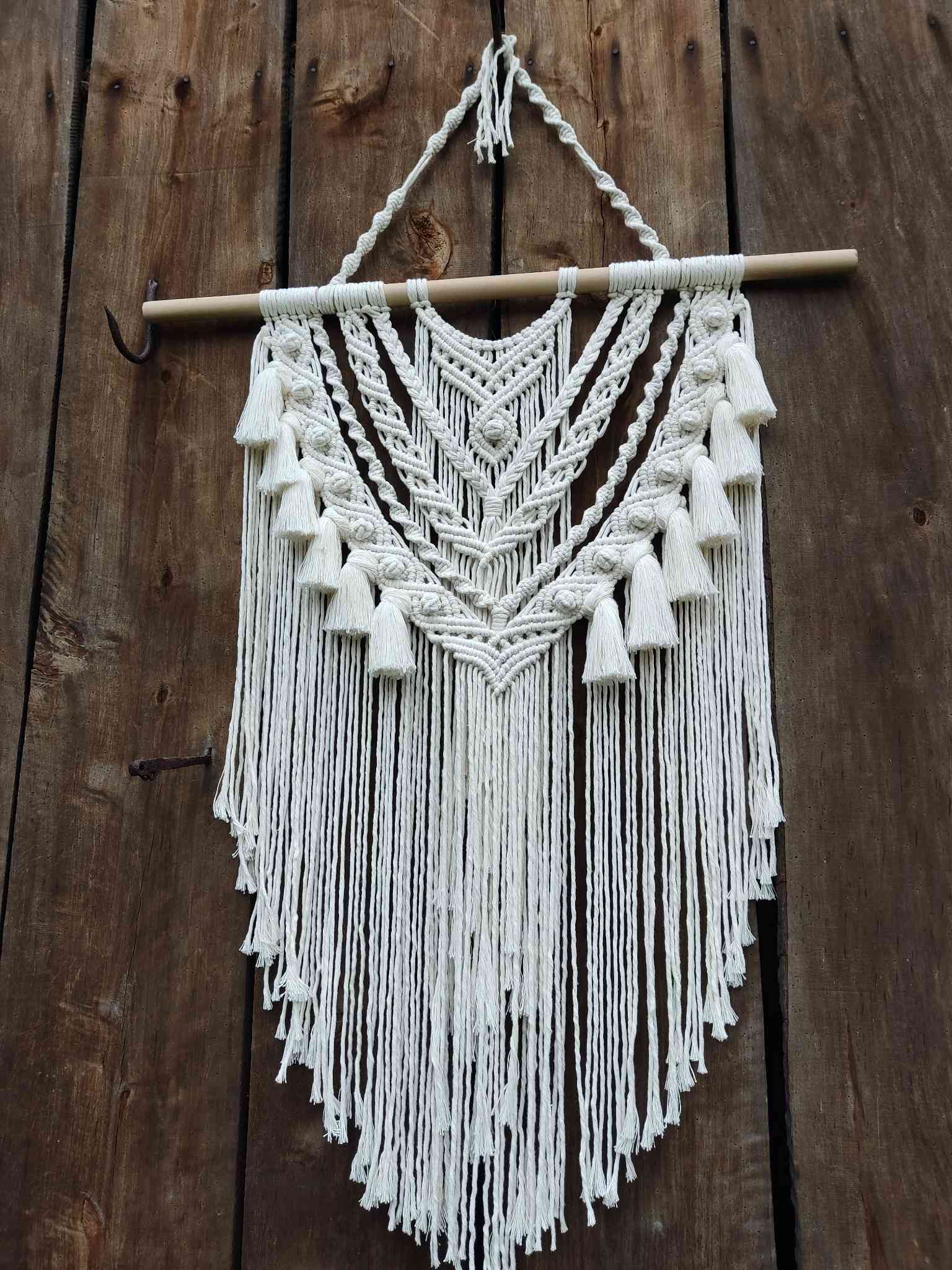 Makrama PÓŁNOCE ECHO  - DeasyArt – rękodzieło Boho, lampiony & dekoracje handmade