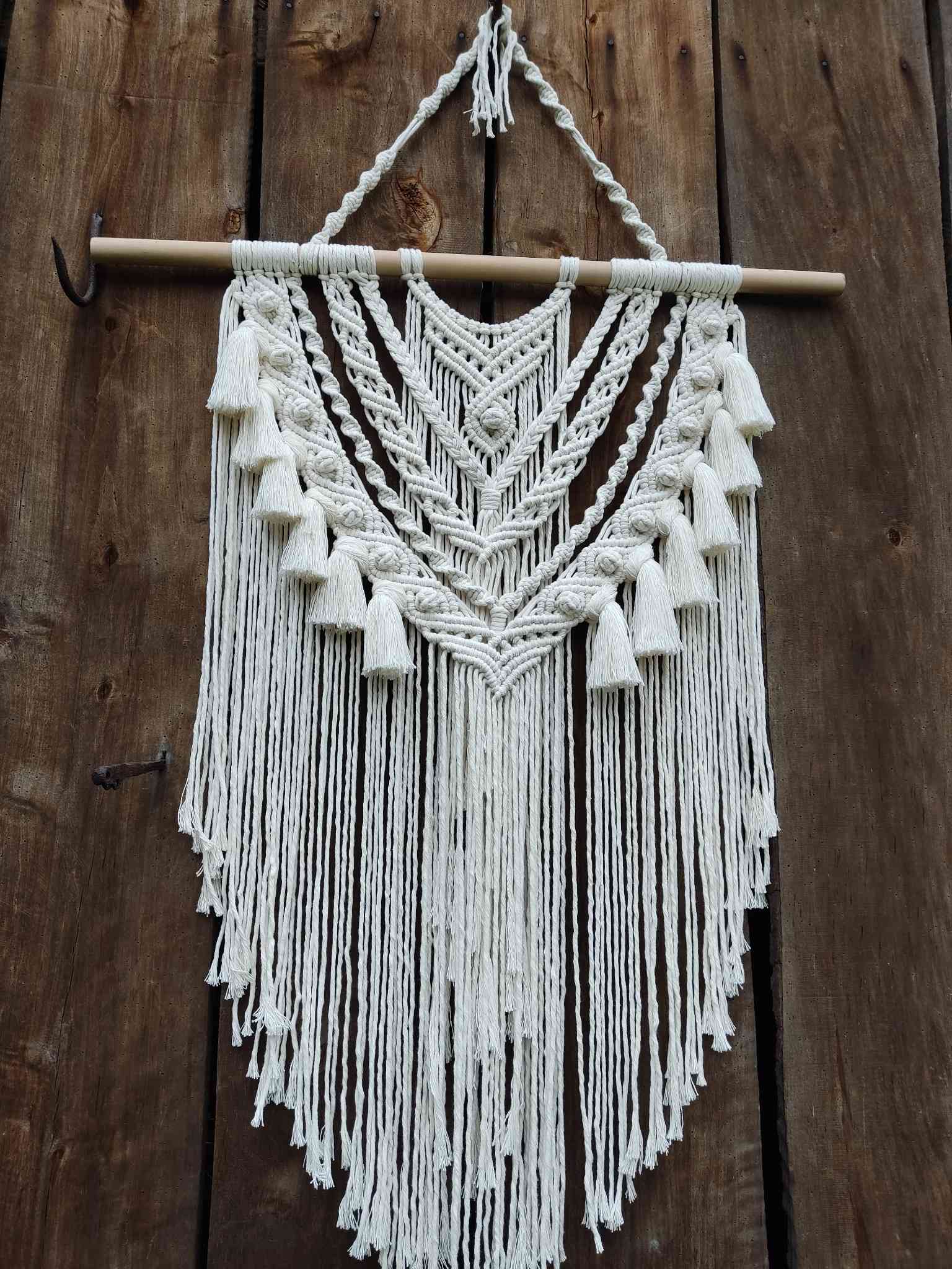 Makrama PÓŁNOCE ECHO  - DeasyArt – rękodzieło Boho, lampiony & dekoracje handmade