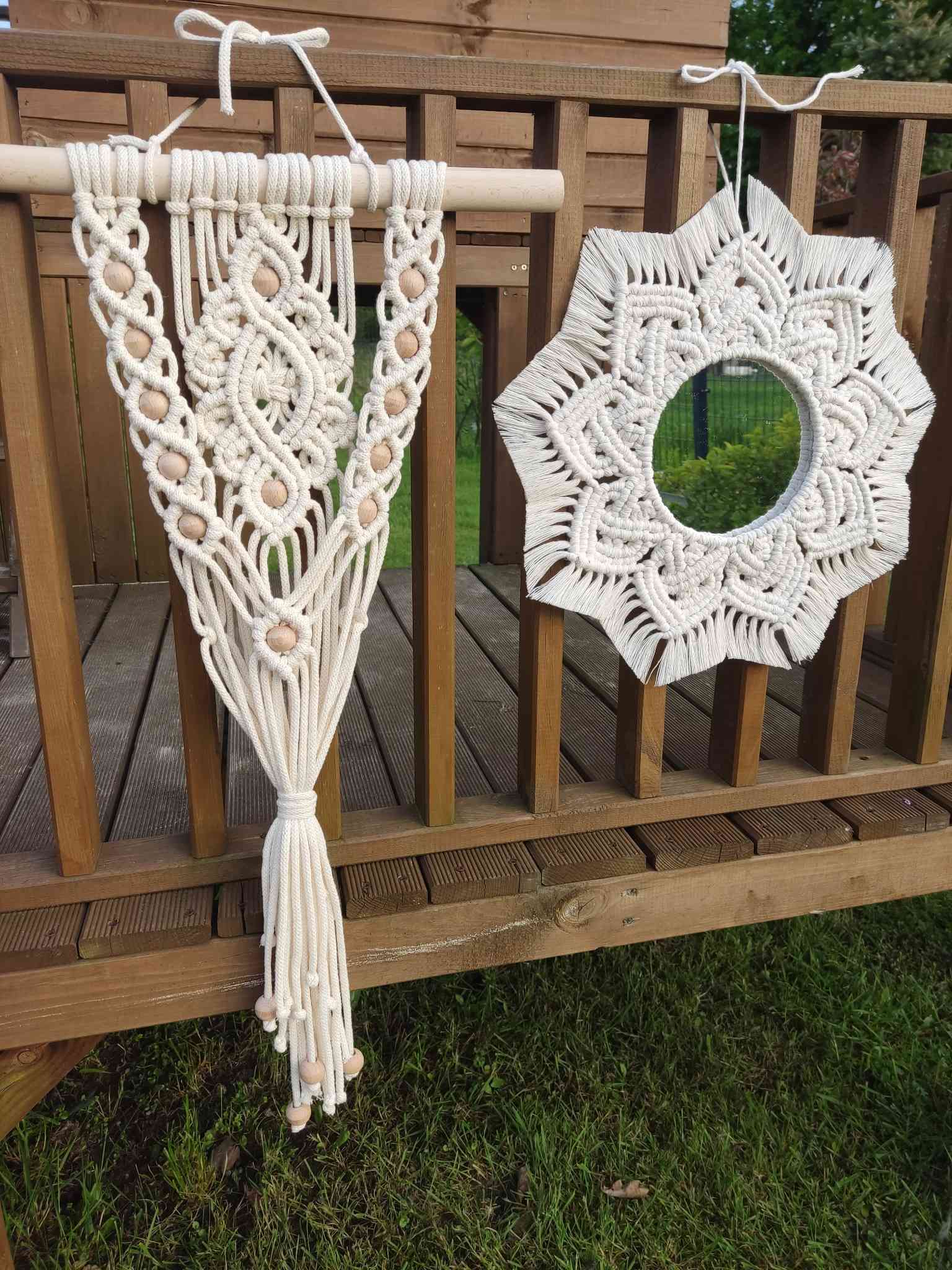 Zestaw Boho WIATREM TKANE  - DeasyArt – rękodzieło Boho, lampiony & dekoracje handmade