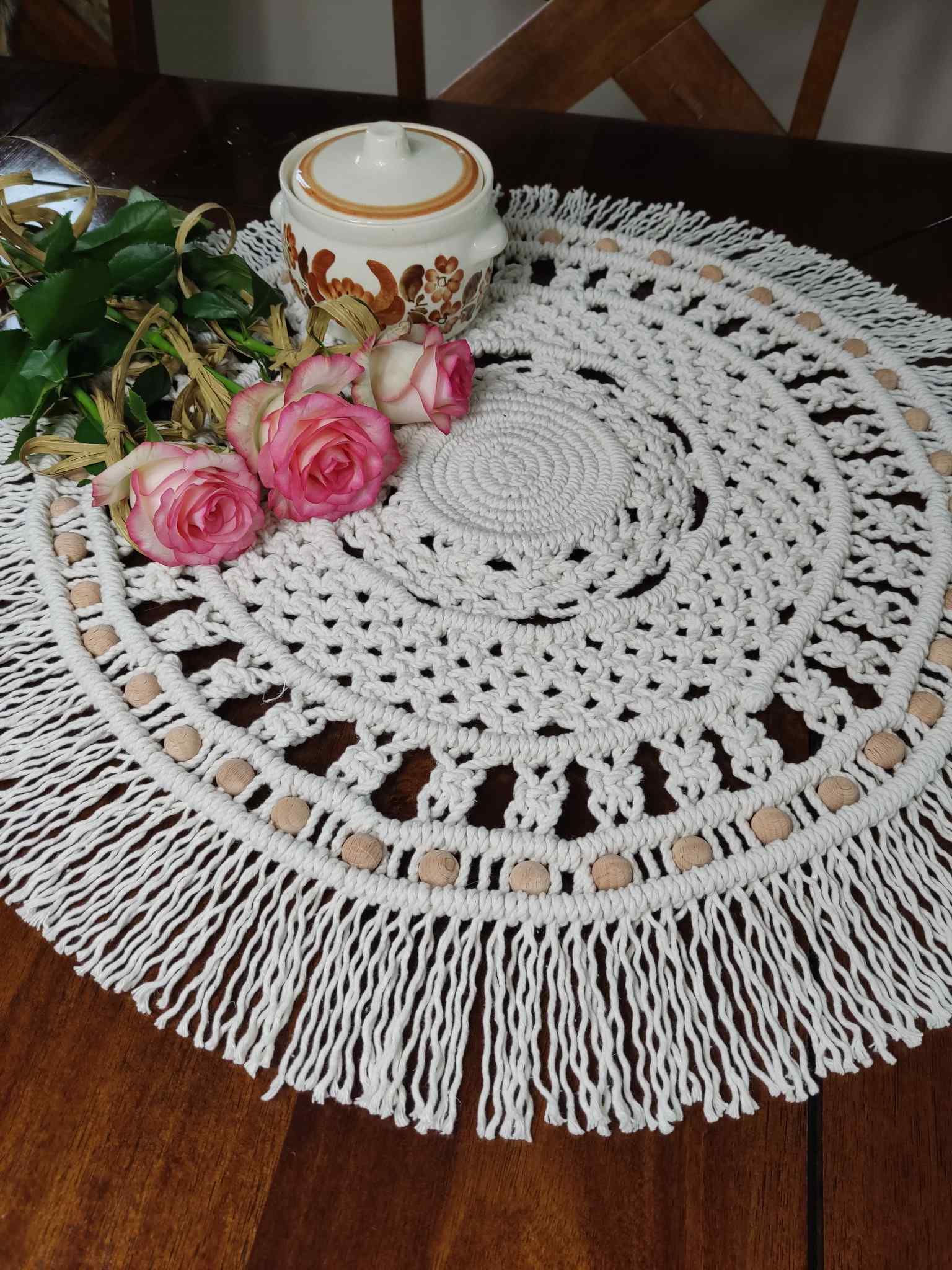 Bieżnik DOTYK NATURY  - DeasyArt – rękodzieło Boho, lampiony & dekoracje handmade