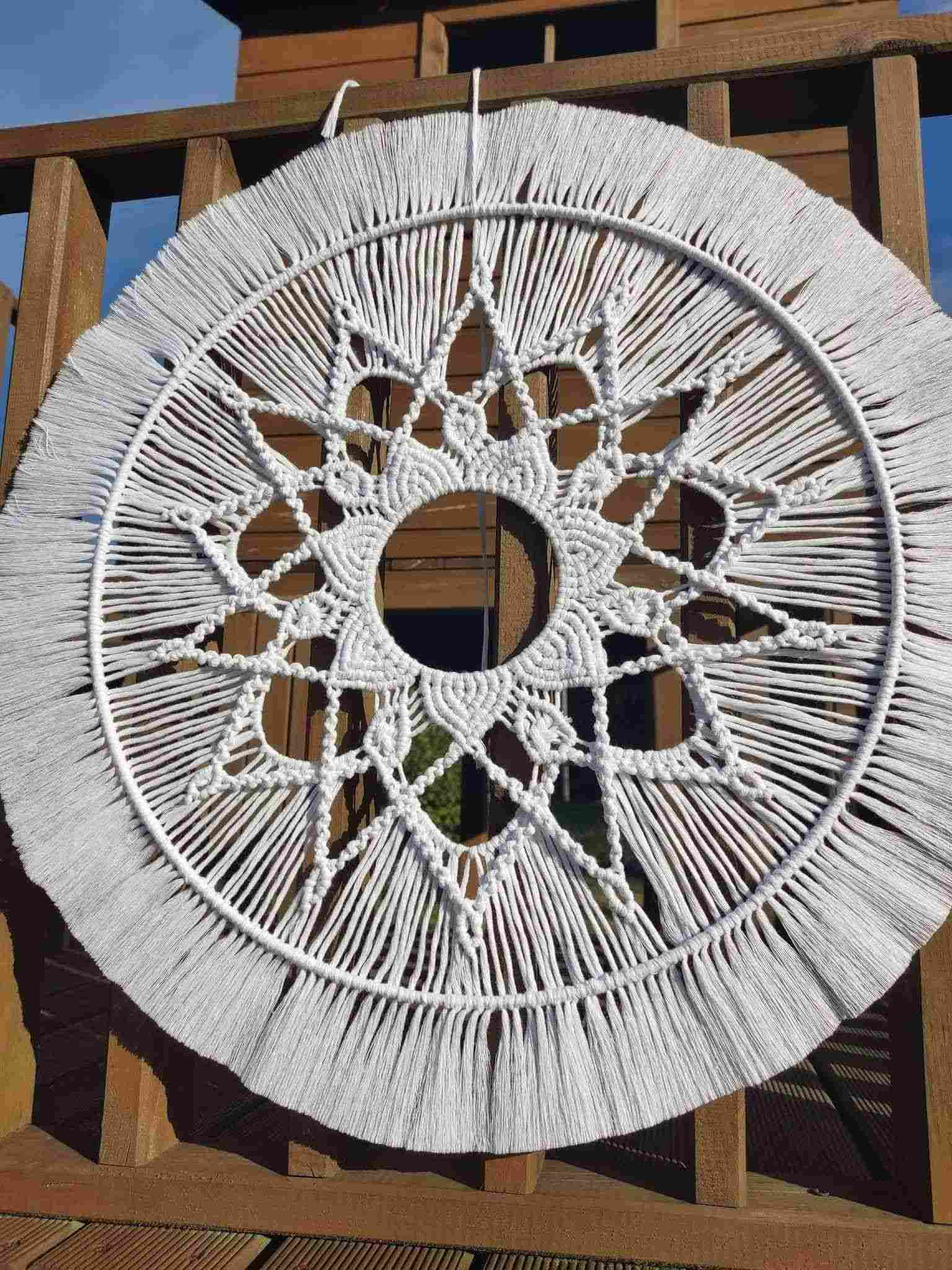 Mandala ROZETA - DeasyArt – rękodzieło Boho, lampiony & dekoracje handmade