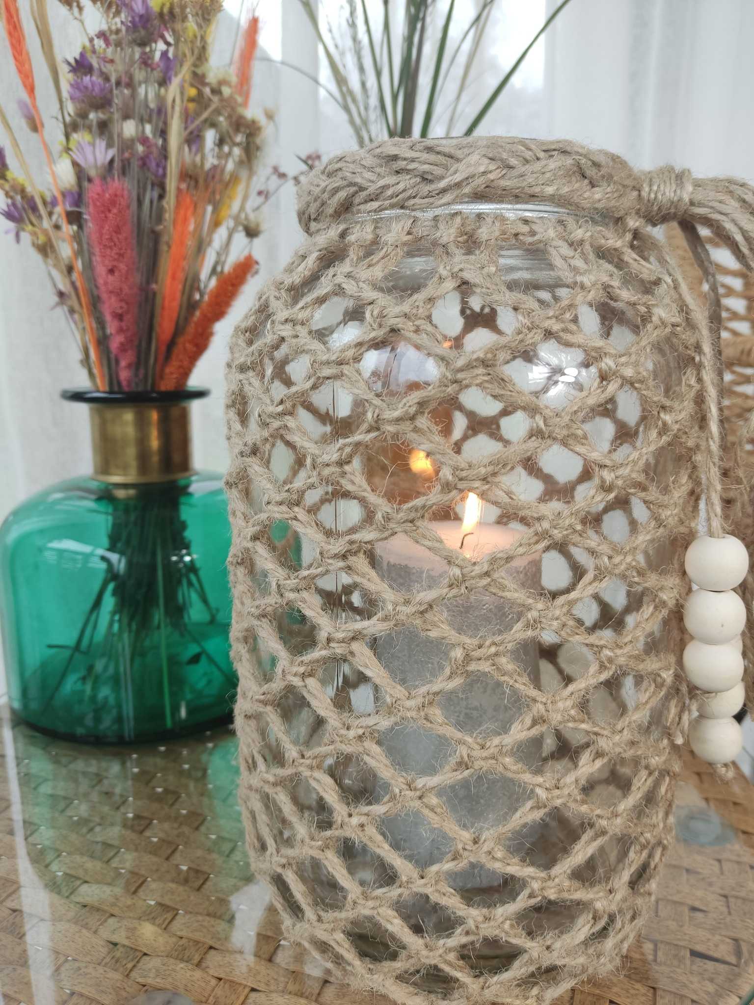 Lampion Boho JUTA - DeasyArt – rękodzieło Boho, lampiony & dekoracje handmade