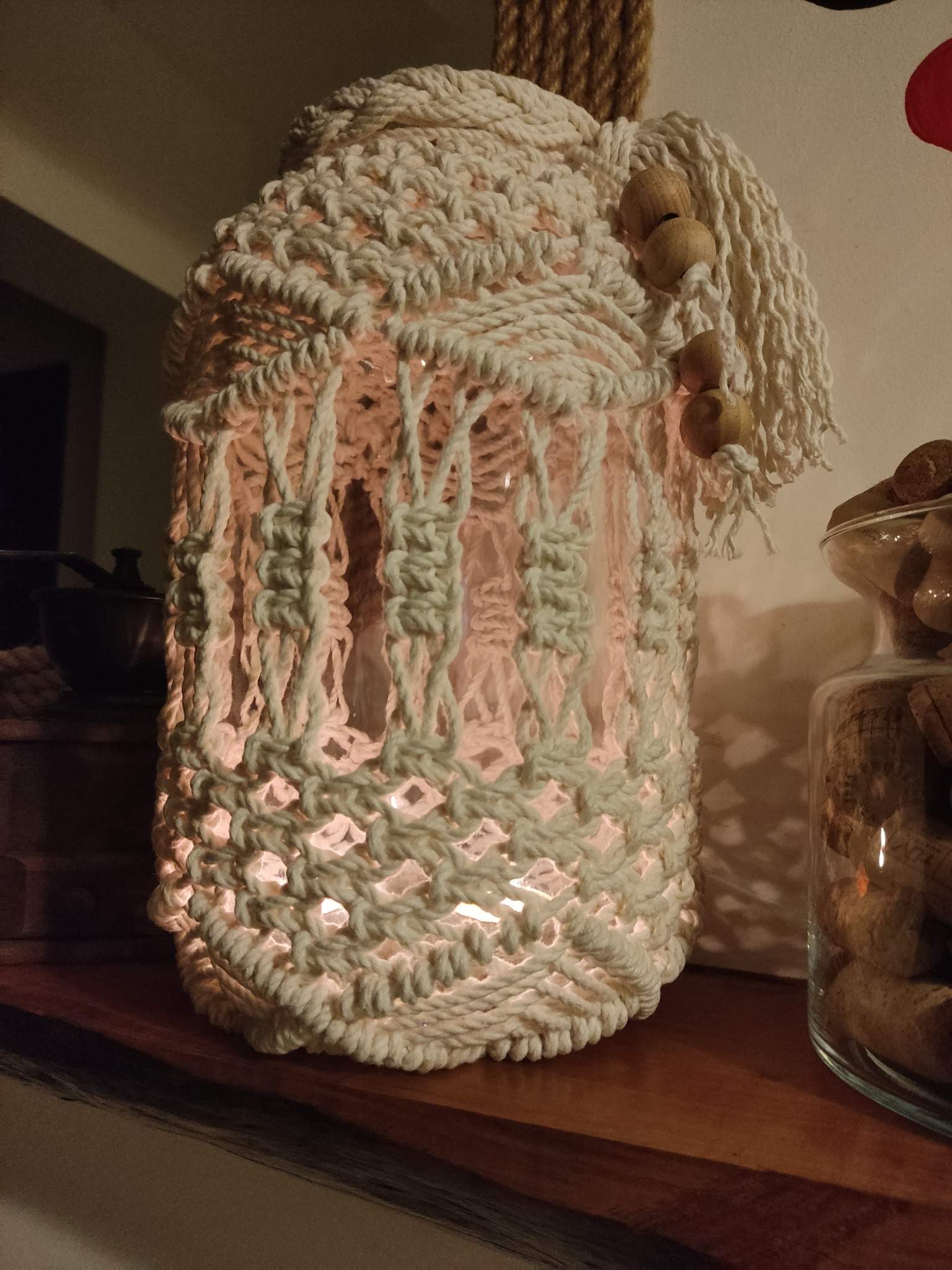 Lampion Boho MOON - DeasyArt – rękodzieło Boho, lampiony & dekoracje handmade