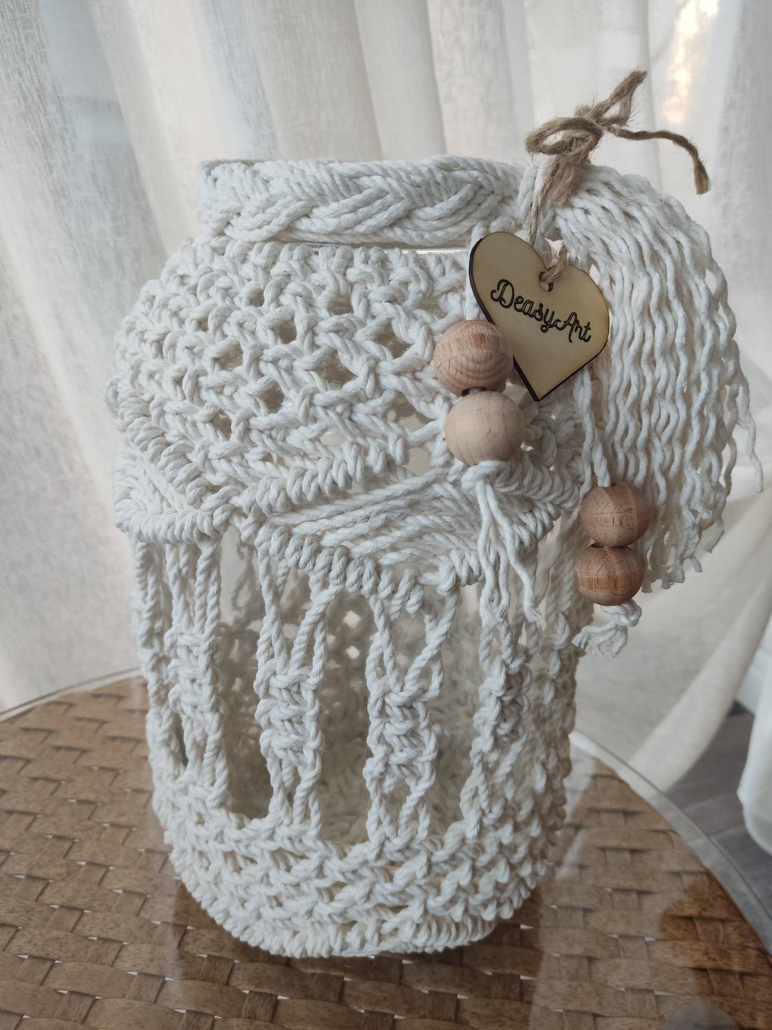 Lampion Boho MOON - DeasyArt – rękodzieło Boho, lampiony & dekoracje handmade