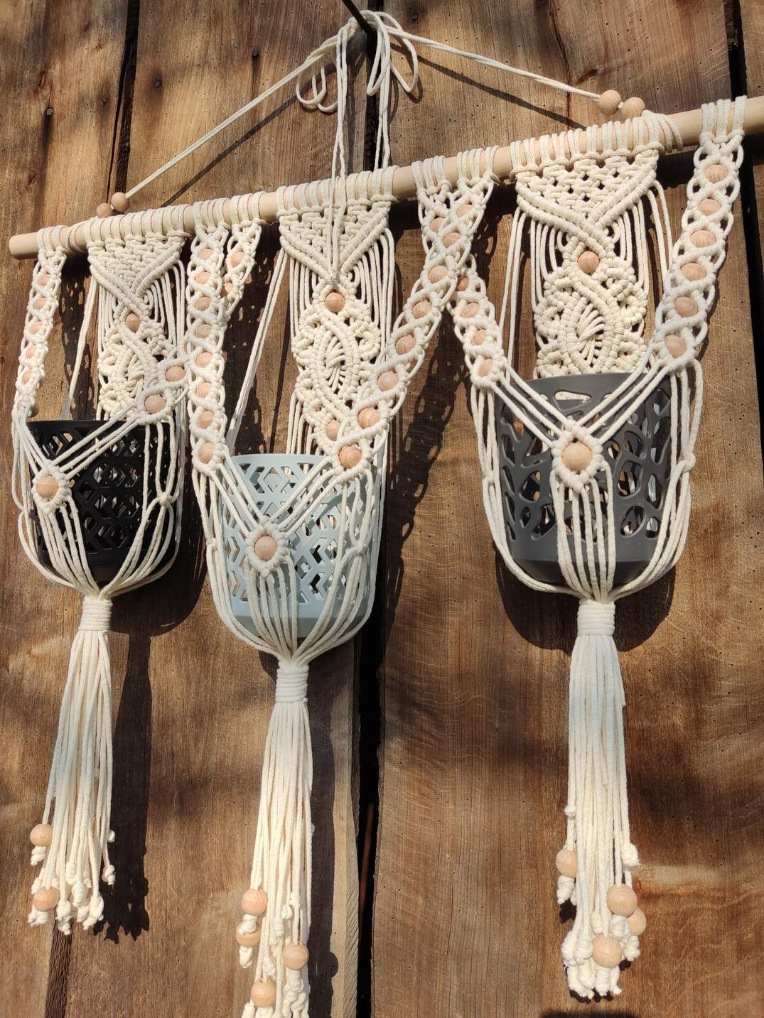 Kwietnik naścienny BOHO SPLOT - DeasyArt – rękodzieło Boho, lampiony & dekoracje handmade