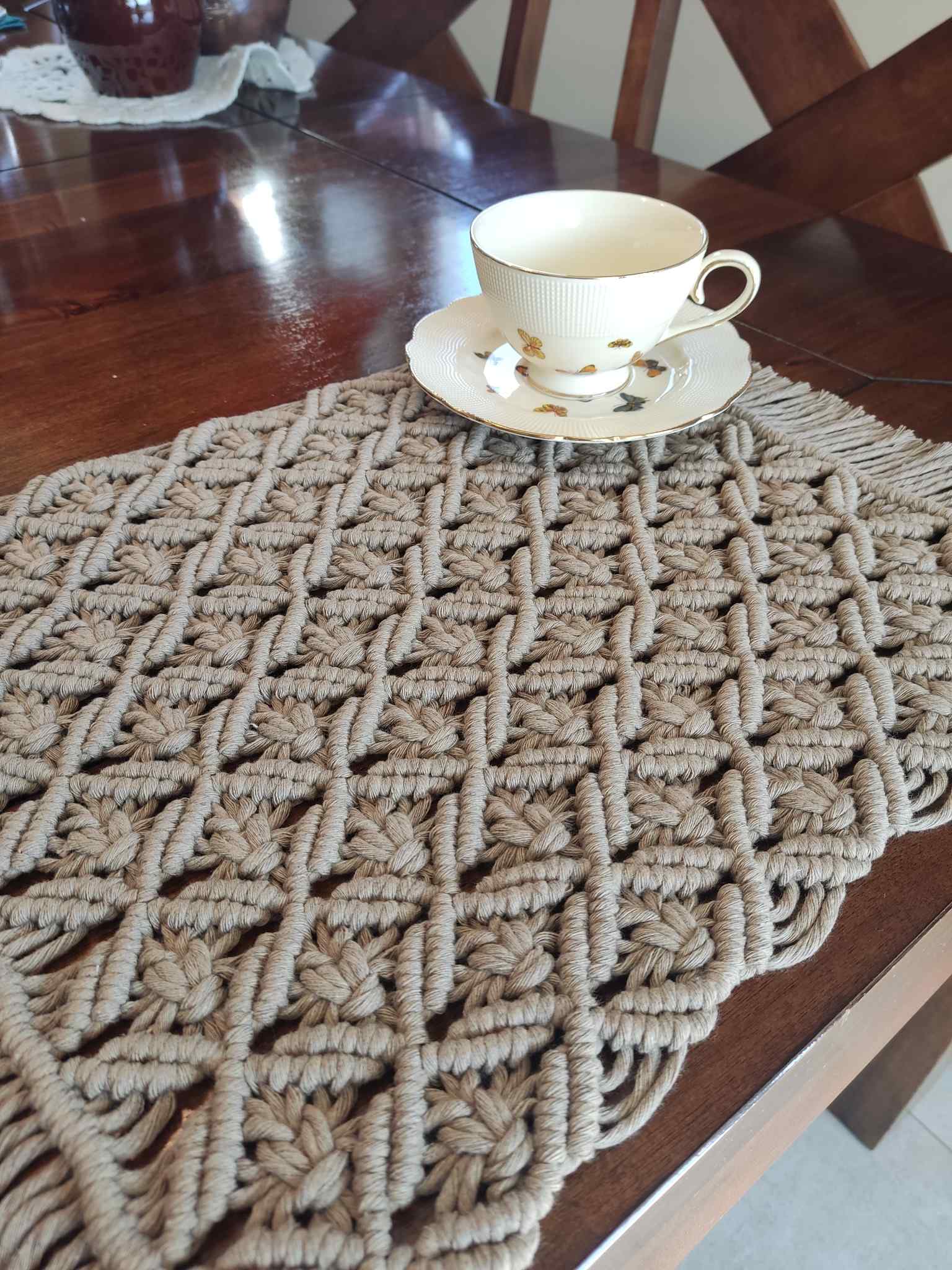 Podkładka stołowa CAPPUCCINO ELEGANCE - DeasyArt – rękodzieło Boho, lampiony & dekoracje handmade