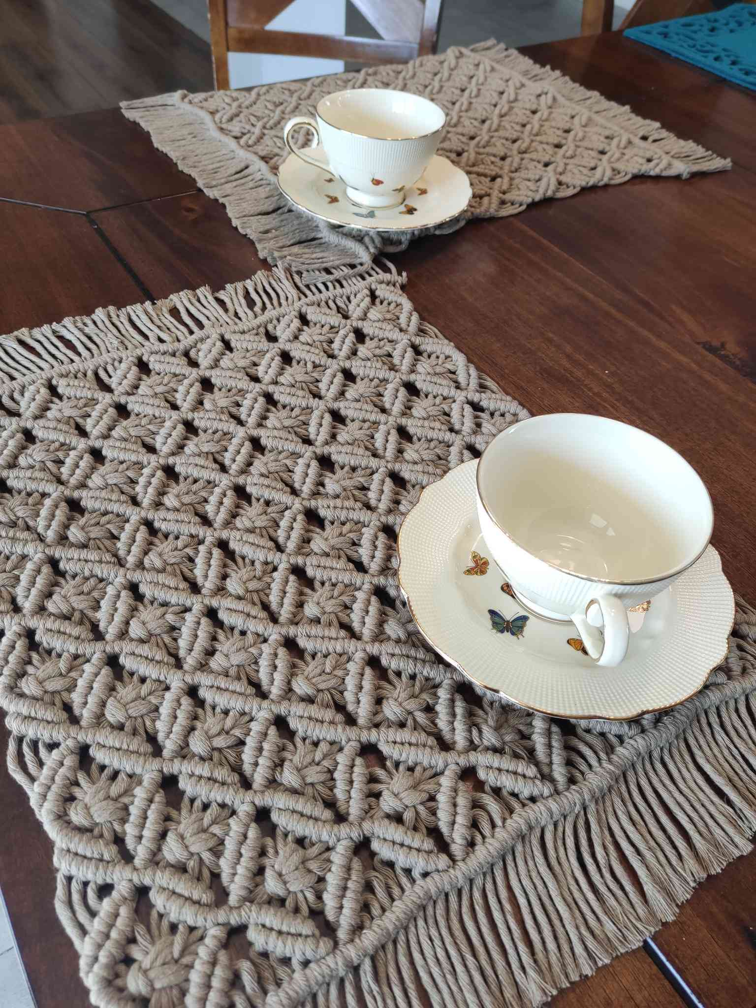 Podkładka stołowa CAPPUCCINO ELEGANCE - DeasyArt – rękodzieło Boho, lampiony & dekoracje handmade