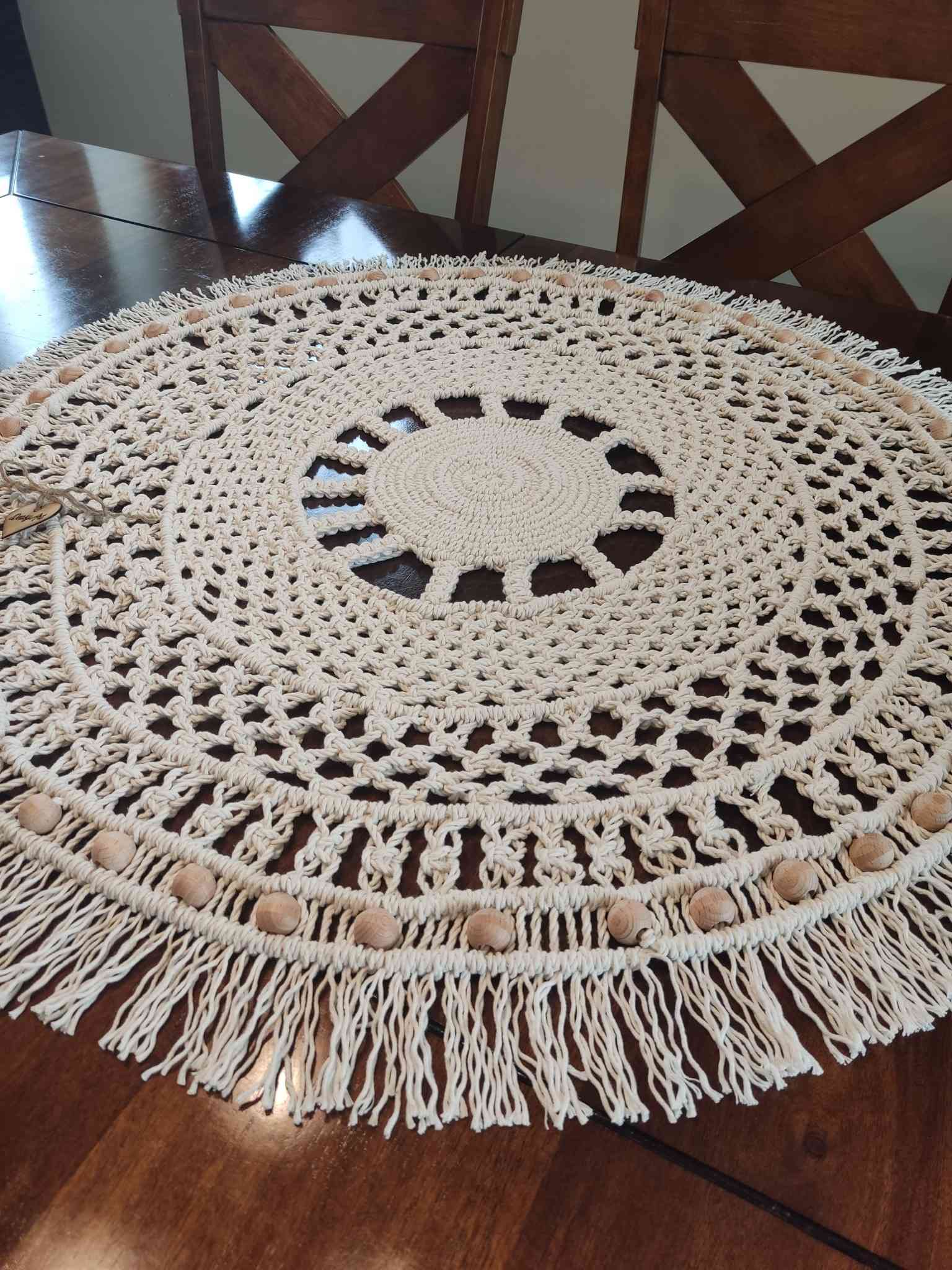 Bieżnik BOHO SUN  - DeasyArt – rękodzieło Boho, lampiony & dekoracje handmade