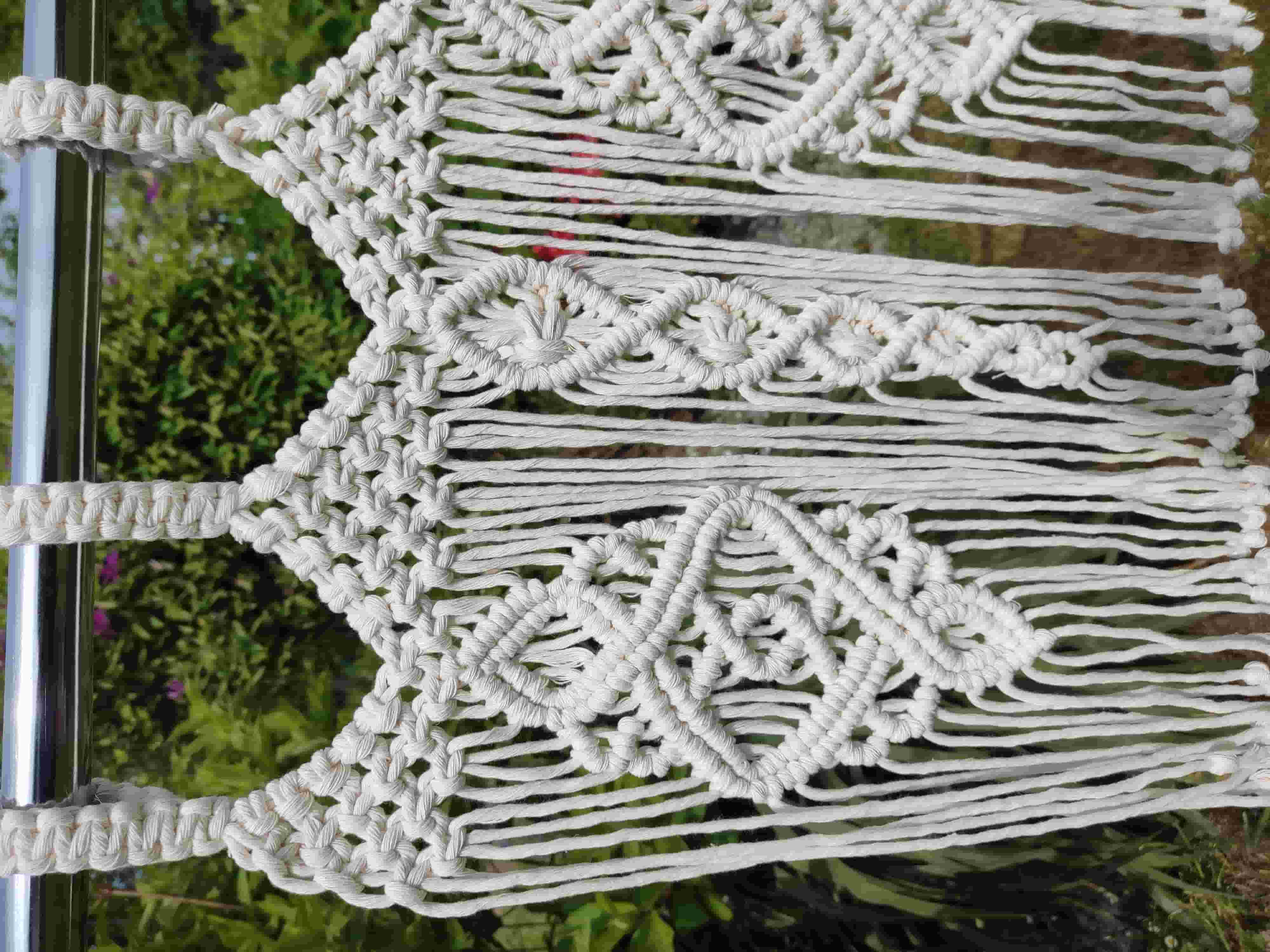 Makramowa zazdrostka w stylu Boho 85 cm x 50 cm - DeasyArt – rękodzieło Boho, lampiony & dekoracje handmade