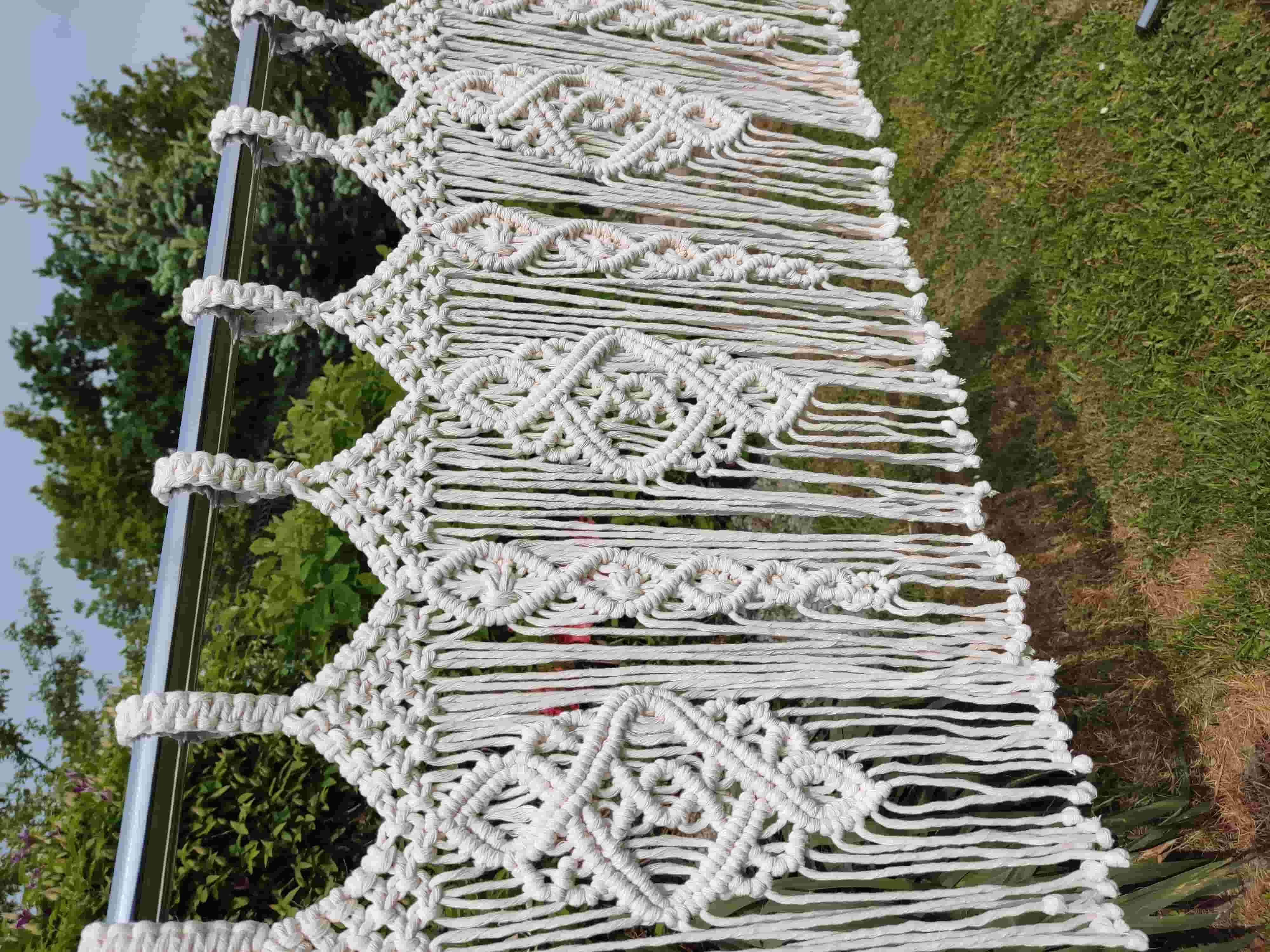 Makramowa zazdrostka w stylu Boho 85 cm x 50 cm - DeasyArt – rękodzieło Boho, lampiony & dekoracje handmade