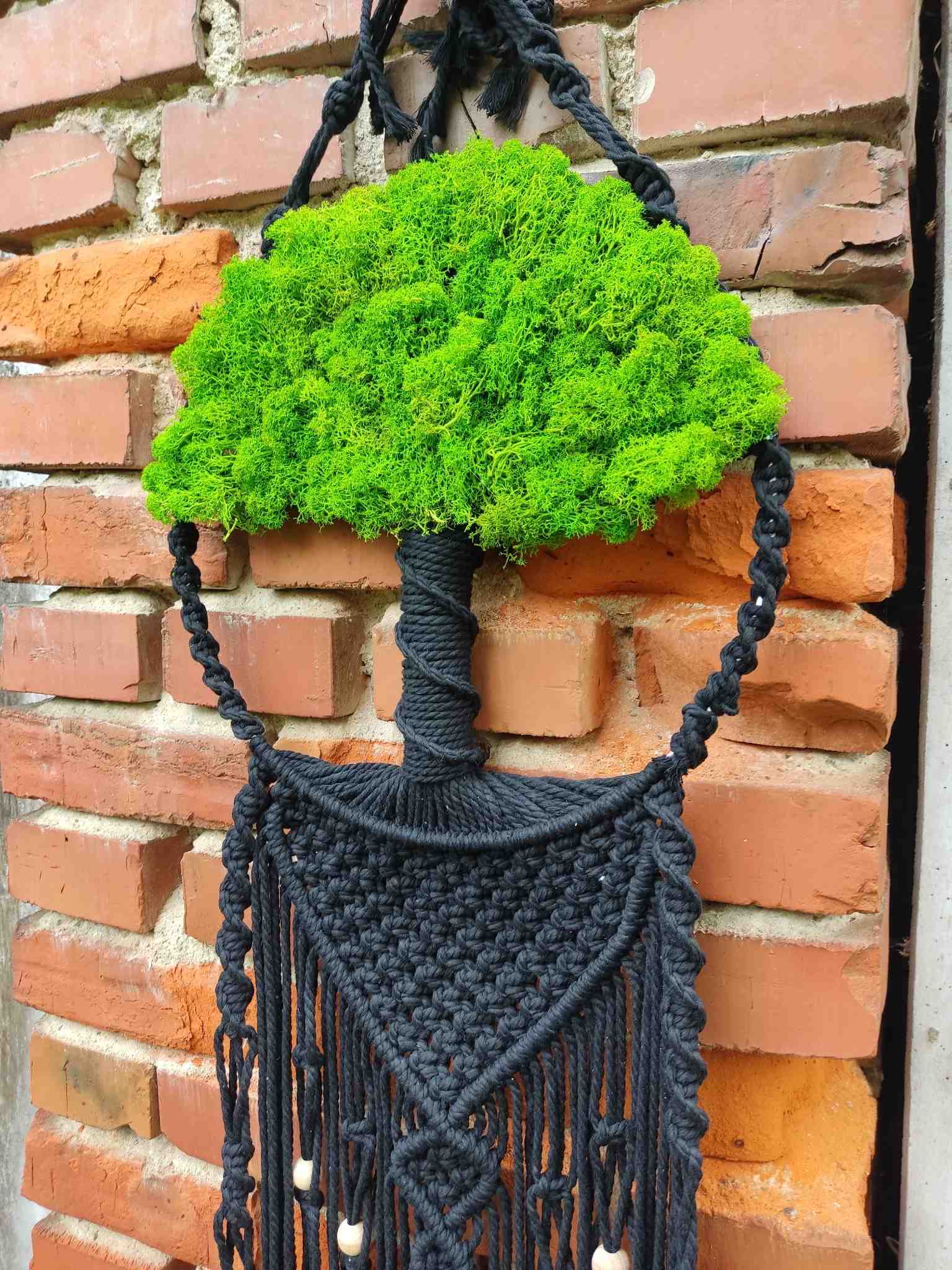 Makramowe drzewko z chrobotkiem NOCNY SZEPT - DeasyArt – rękodzieło Boho, lampiony & dekoracje handmade