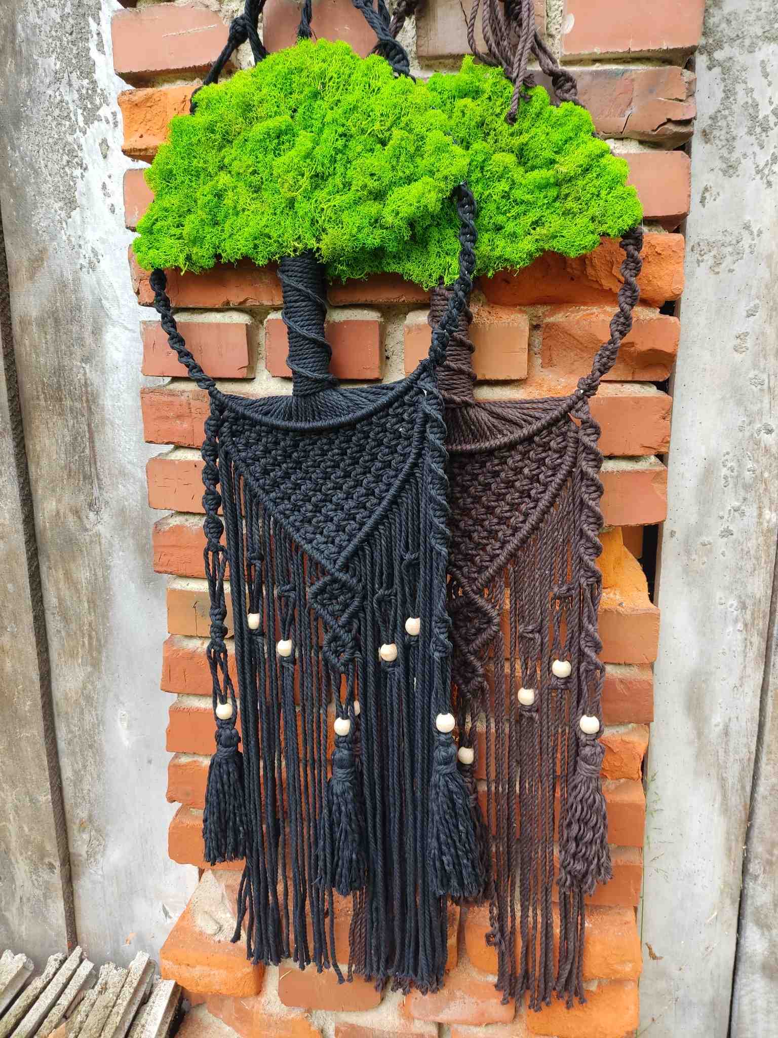 Makramowe drzewko z chrobotkiem NOCNY SZEPT - DeasyArt – rękodzieło Boho, lampiony & dekoracje handmade