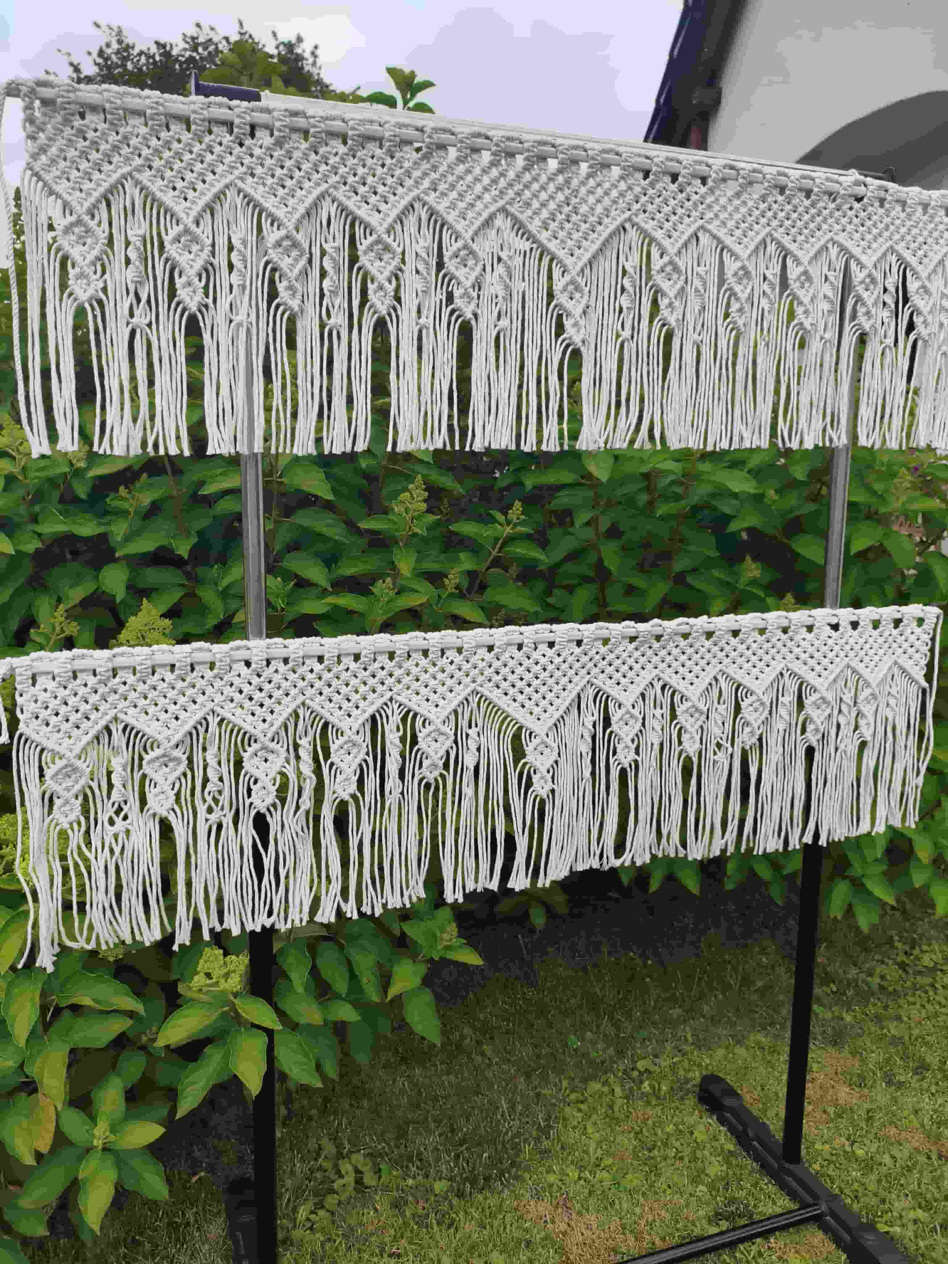 Makramowa zazdrostka w stylu Boho 35 cm x 100 cm - DeasyArt – rękodzieło Boho, lampiony & dekoracje handmade