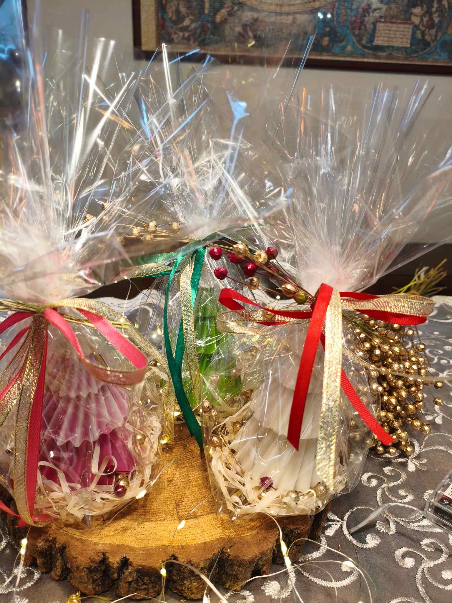 Świeca świąteczna sojowa CHOINKA NATURALNA  - DeasyArt – rękodzieło Boho, lampiony & dekoracje handmade