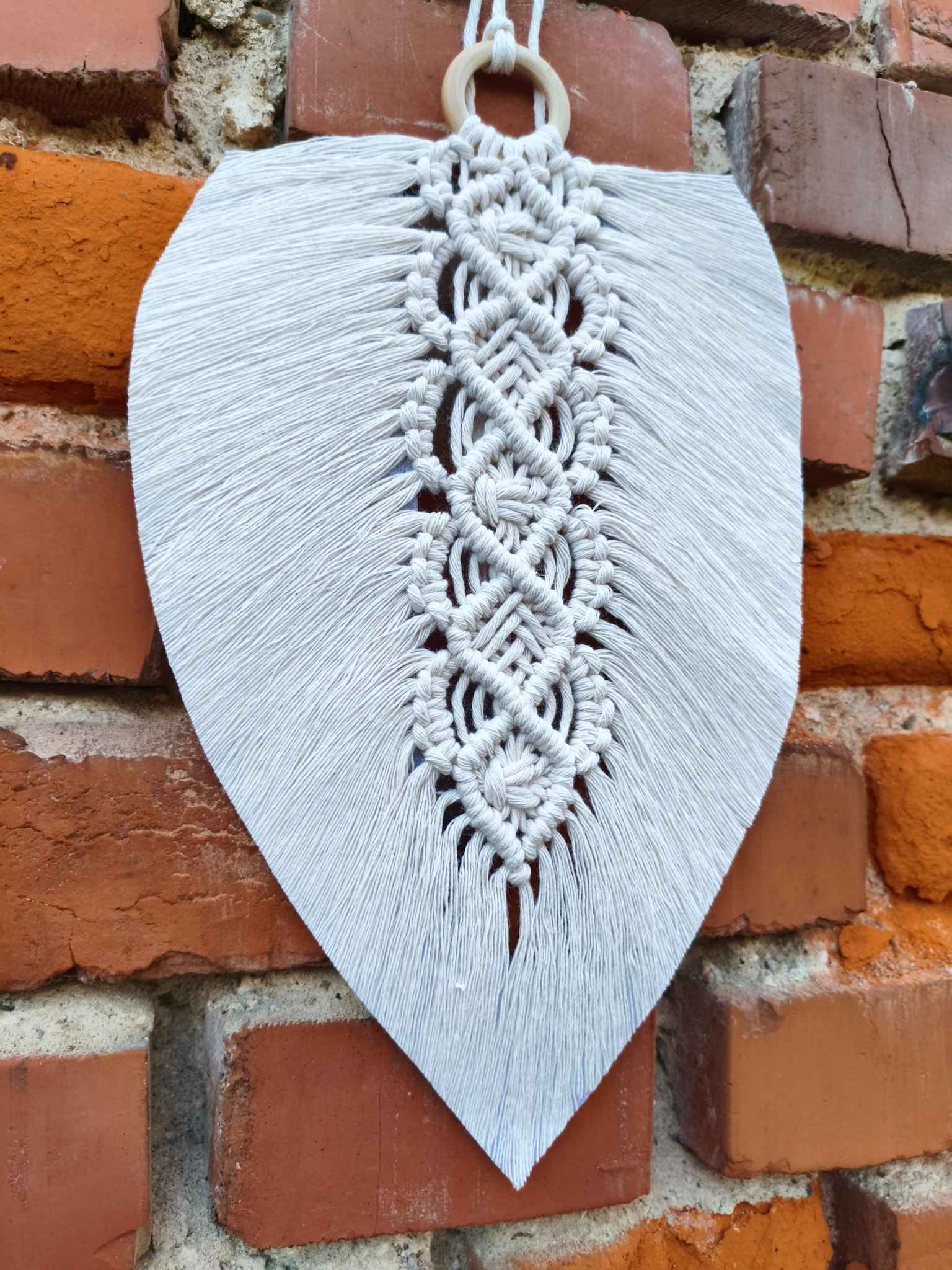 Makramowe LIŚCIE BOHO - DeasyArt – rękodzieło Boho, lampiony & dekoracje handmade