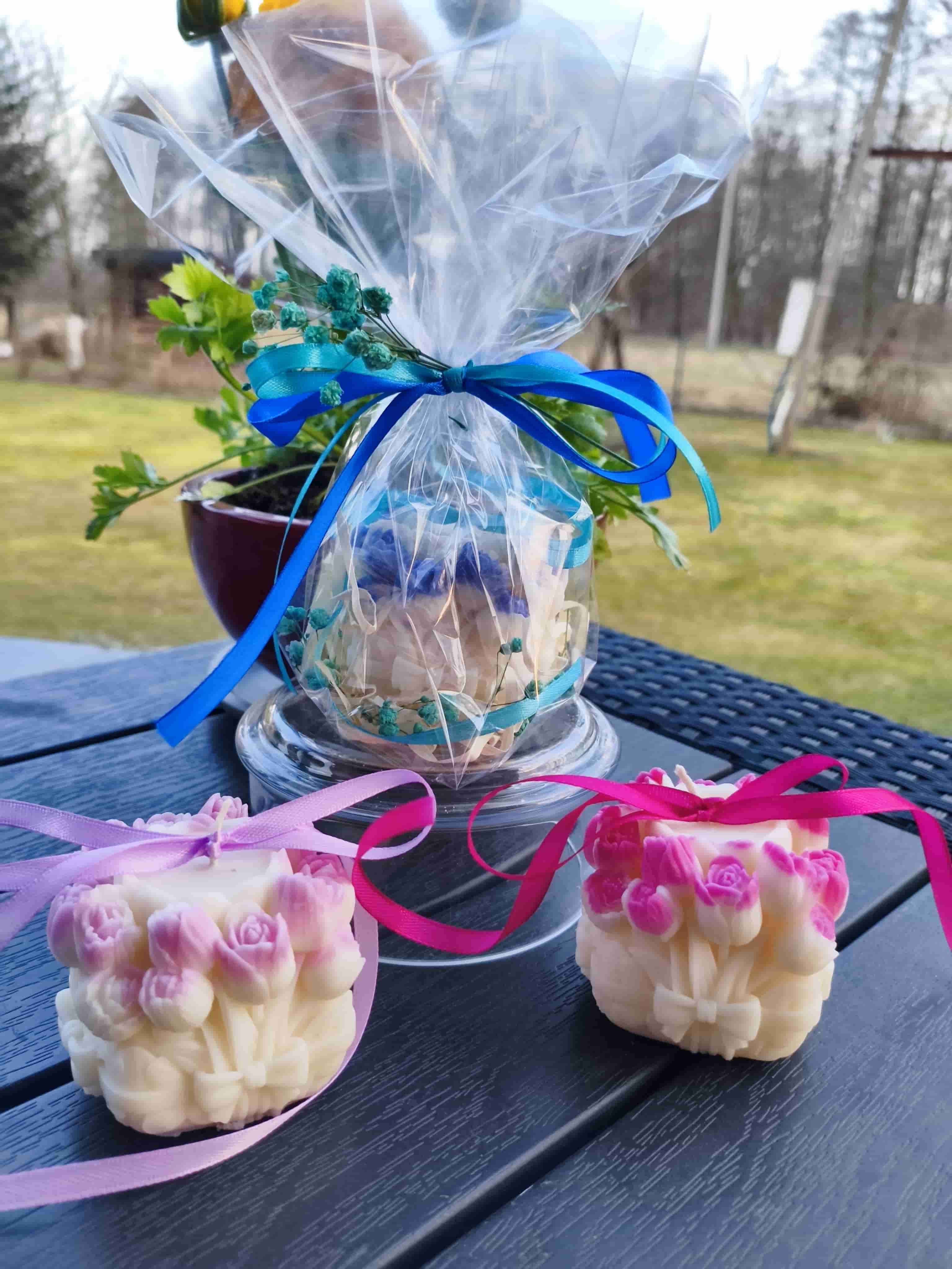 Upominek, podziękowanie -naturalna świeca z wosku sojowego z aromatem - DeasyArt – rękodzieło Boho, lampiony & dekoracje handmade