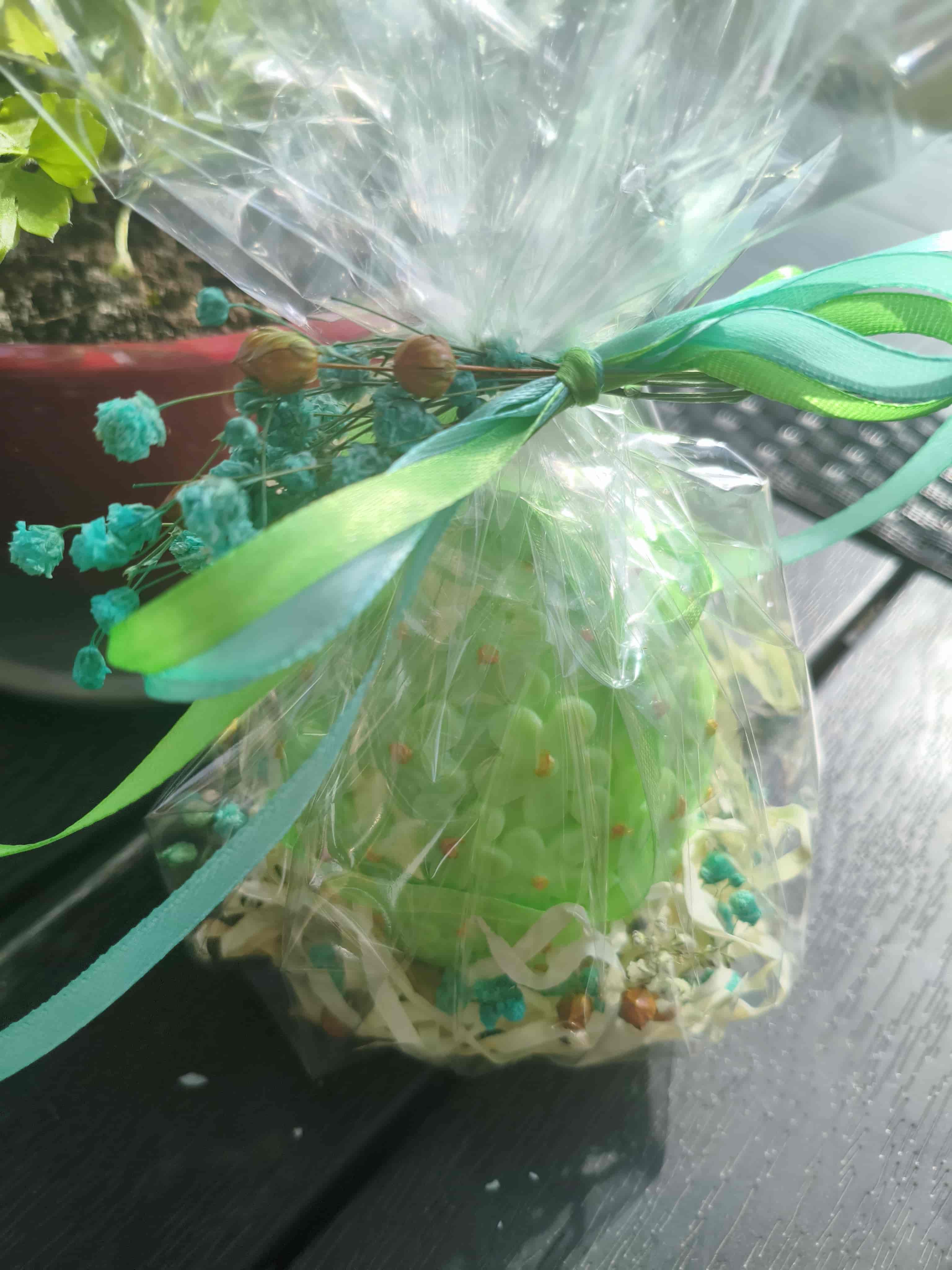 Wielkanocna świeca z wosku sojowego z aromatem czekolady - DeasyArt – rękodzieło Boho, lampiony & dekoracje handmade