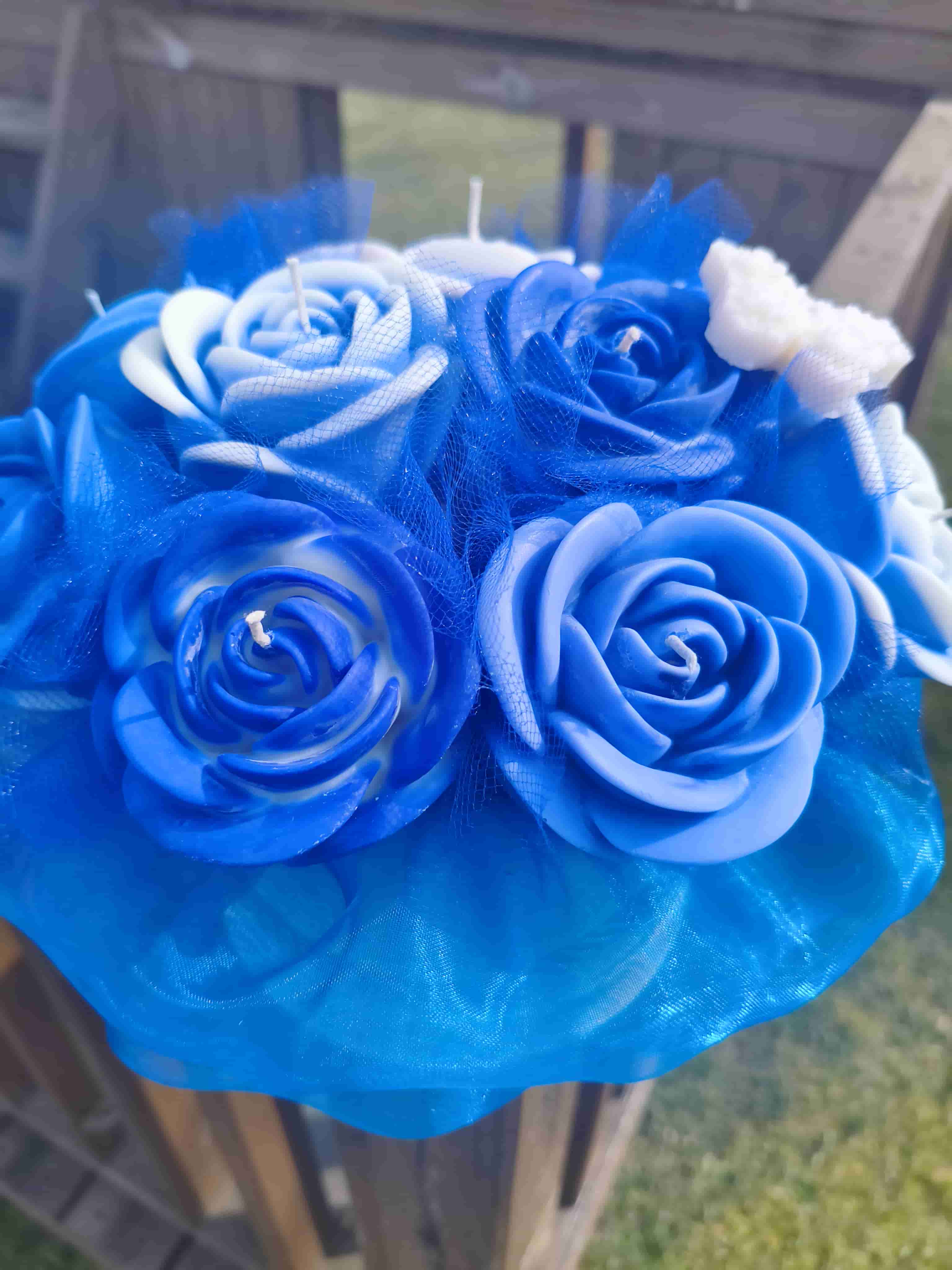 Duży box róż wykonany z naturalnych świec sojowych z aromatem - DeasyArt – rękodzieło Boho, lampiony & dekoracje handmade