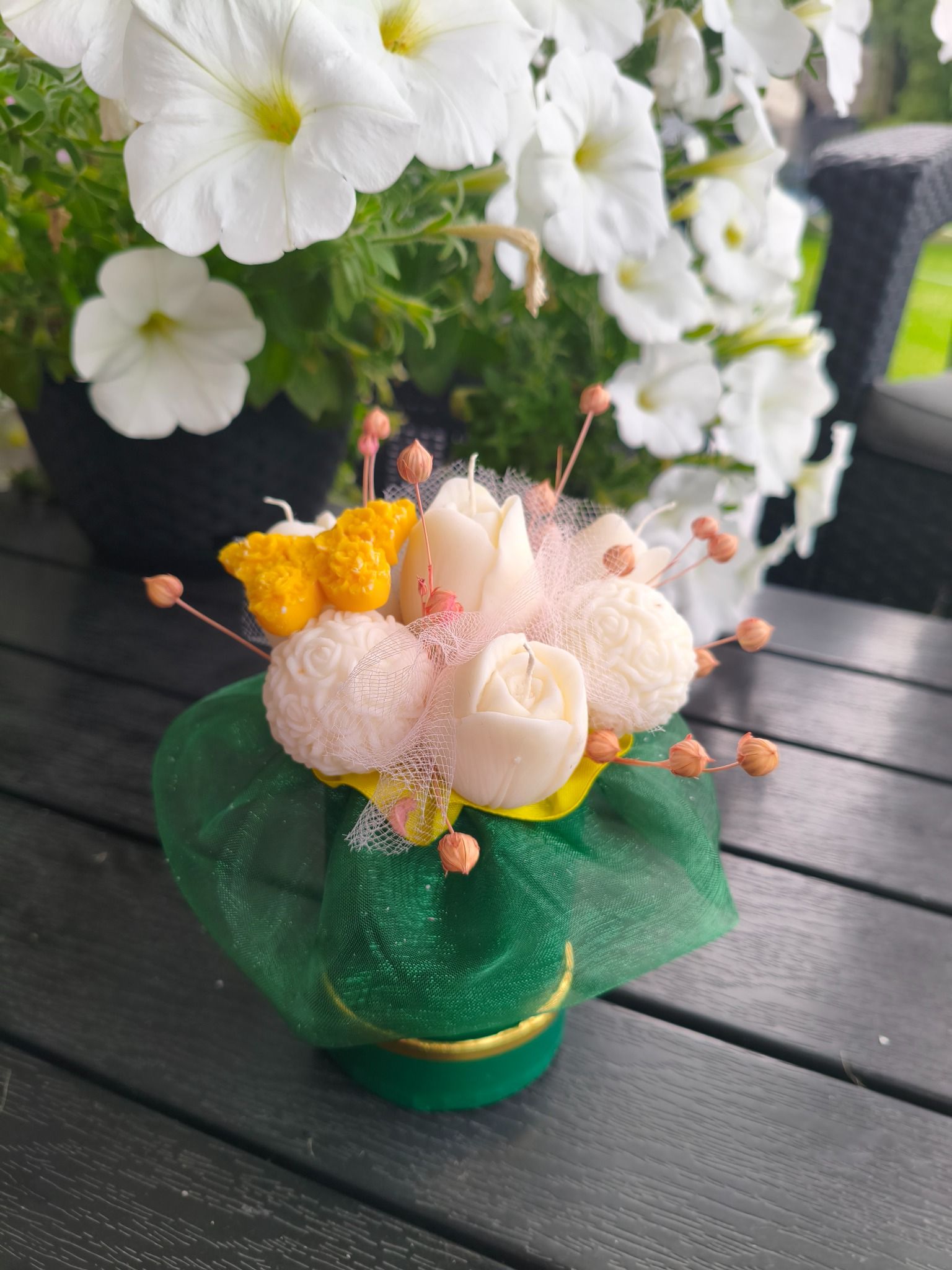 Candle Flower box mini TULIPANY  - DeasyArt – rękodzieło Boho, lampiony & dekoracje handmade