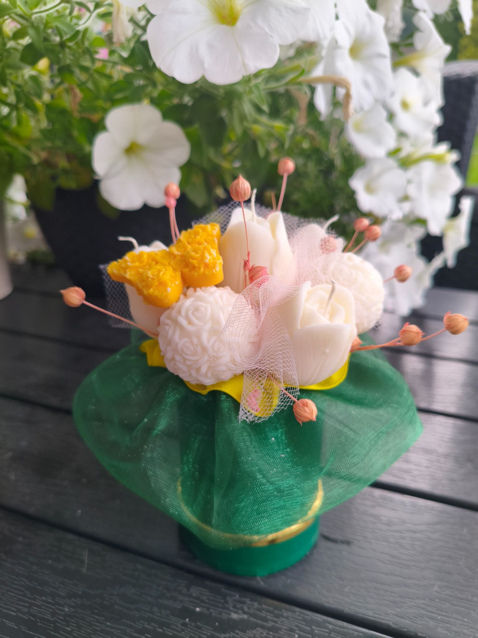 Candle Flower box mini TULIPANY  - DeasyArt – rękodzieło Boho, lampiony & dekoracje handmade