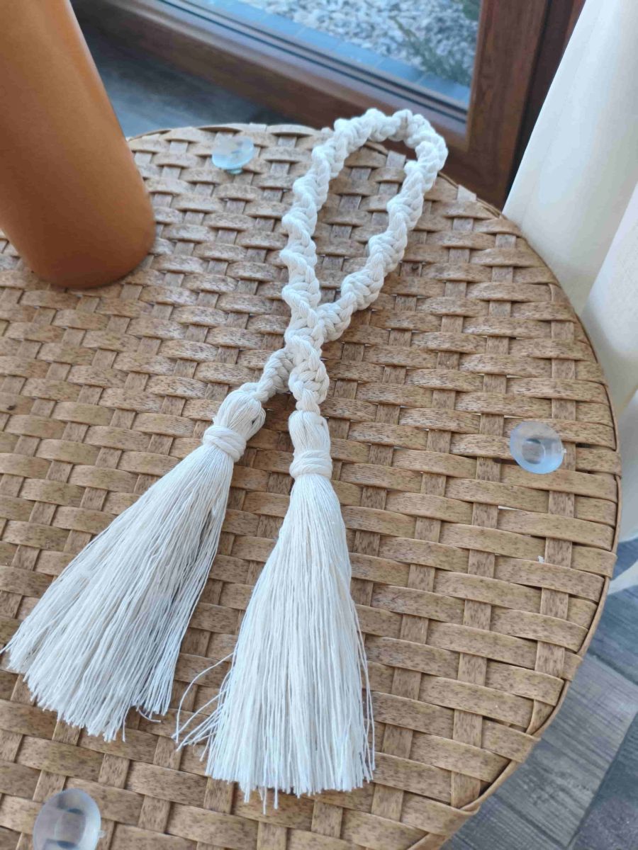 Dekoracyjny sznur do zasłon w stylu Boho - komplet - DeasyArt – rękodzieło Boho, lampiony & dekoracje handmade