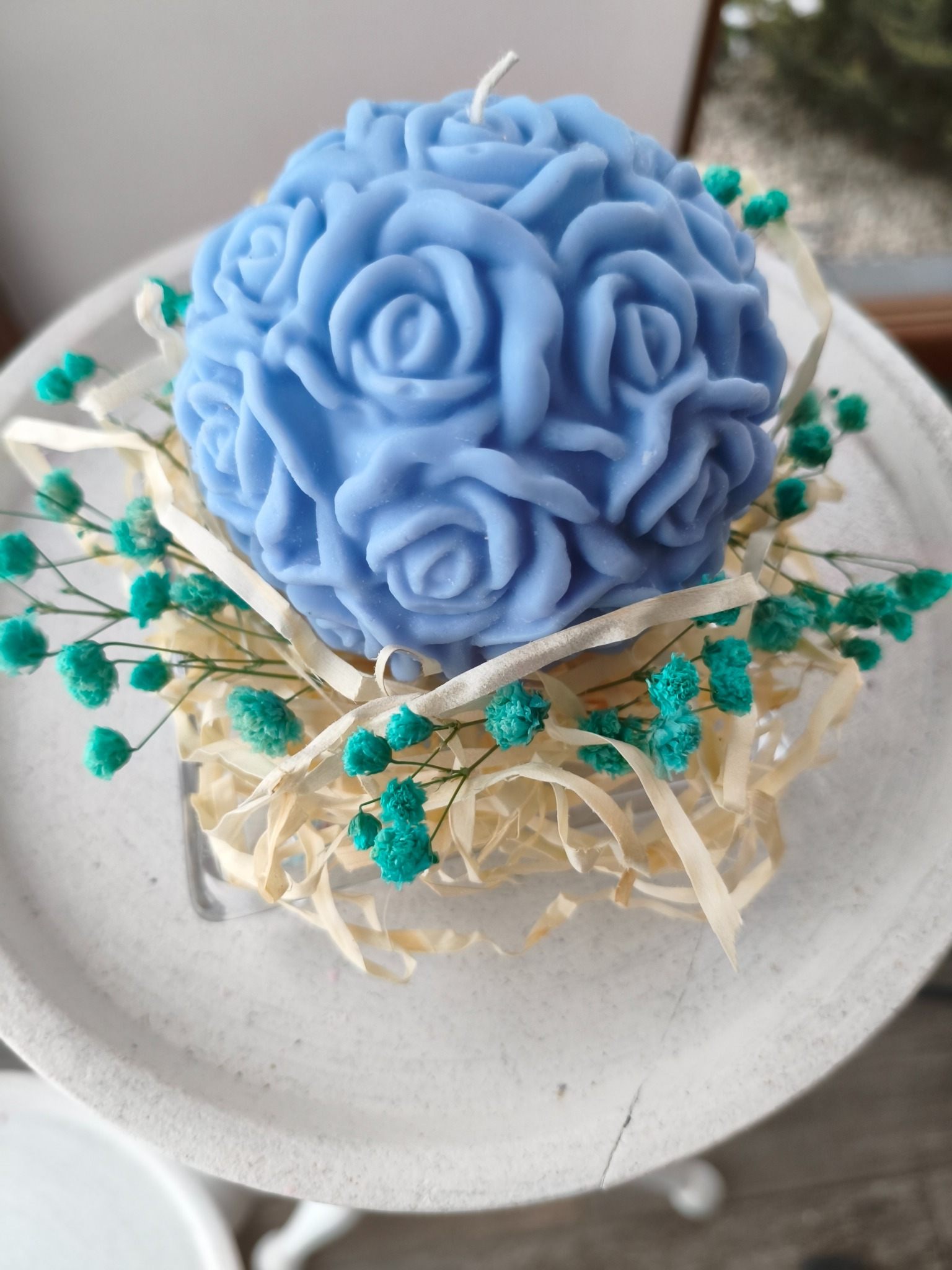 Naturalna świeca z wosku sojowego o aromacie lawendy - DeasyArt – rękodzieło Boho, lampiony & dekoracje handmade