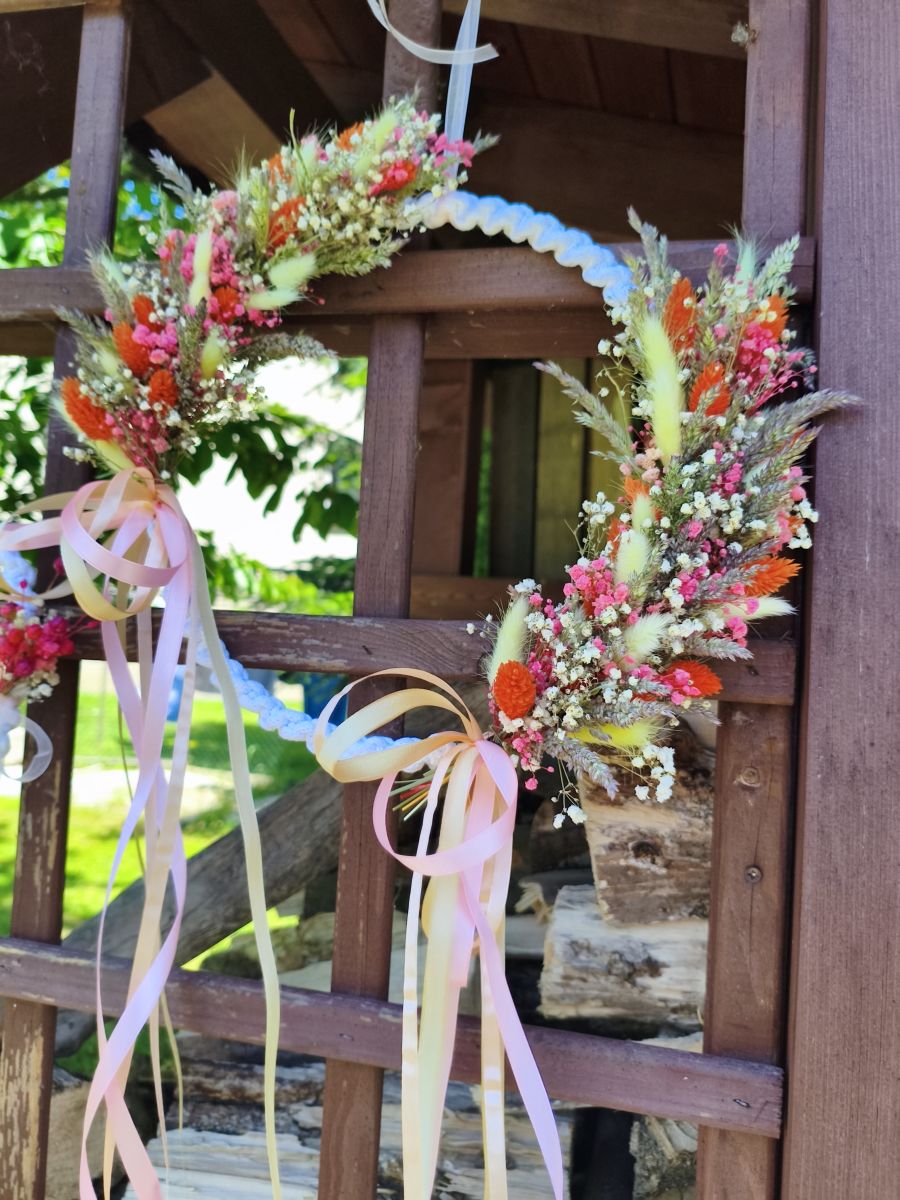 Makramowa zawieszka „Pastelowy Susz” – ręcznie robiona dekoracja boho - DeasyArt – rękodzieło Boho, lampiony & dekoracje handmade