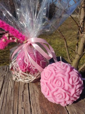 Naturalna świeca z wosku sojowego z aromatem piwonii i jaśminu  - DeasyArt – rękodzieło Boho, lampiony & dekoracje handmade