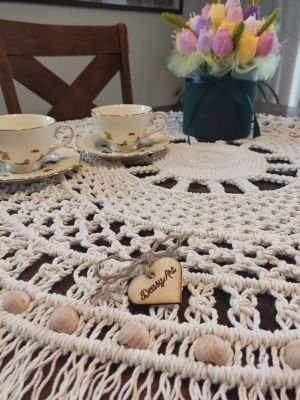 Bieżnik BOHO SUN  - DeasyArt – rękodzieło Boho, lampiony & dekoracje handmade