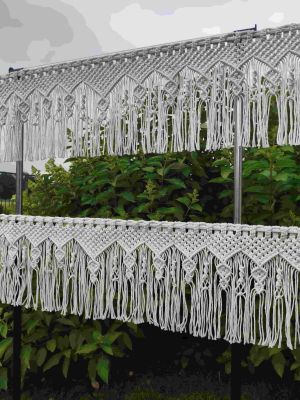 Makramowa zazdrostka w stylu Boho 35 cm x 100 cm - DeasyArt – rękodzieło Boho, lampiony & dekoracje handmade