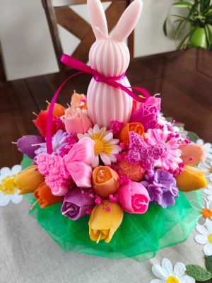 Wielkanocny Candle Flower Box - DeasyArt – rękodzieło Boho, lampiony & dekoracje handmade