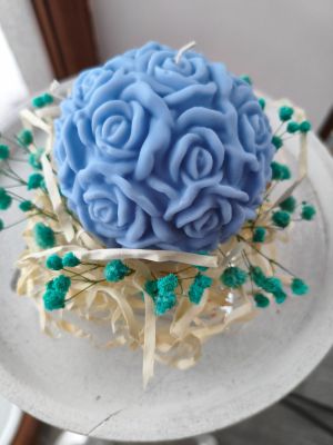 Naturalna świeca z wosku sojowego o aromacie lawendy - DeasyArt – rękodzieło Boho, lampiony & dekoracje handmade