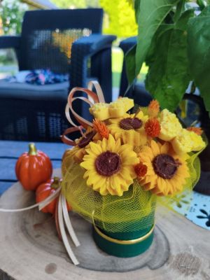Bloom Candle Flower Box – Wieczny Bukiet ze Świec Sojowych | Ręcznie Wykonany Prezent - DeasyArt – rękodzieło Boho, lampiony & dekoracje handmade